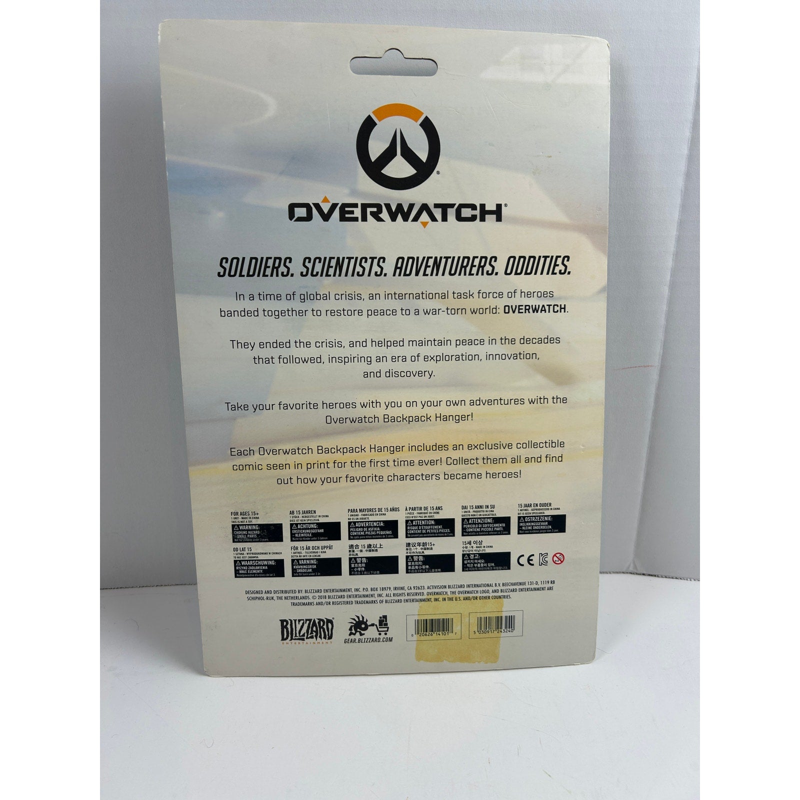 Overwatch McCree Backpack Hanger with Comic #1 Blizzard Collectible Sealed