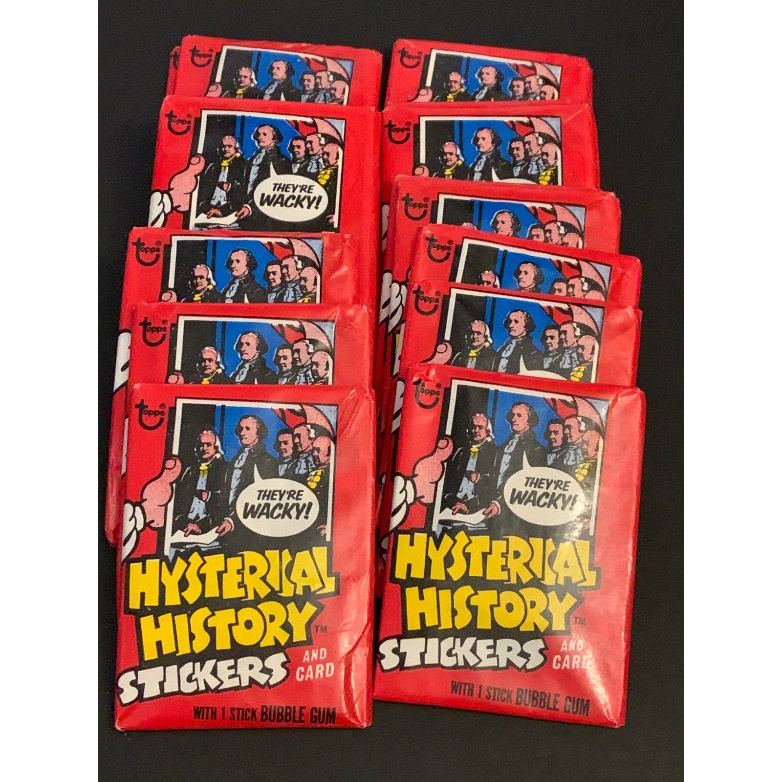 1976 Topps Hysterical History Stickers Sealed Wax Pack Single Pack