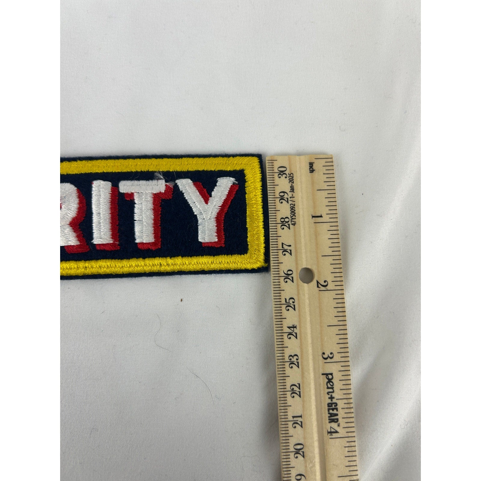 Security Patch Large 7in Embroidered Iron On Uniform Costume Badge
