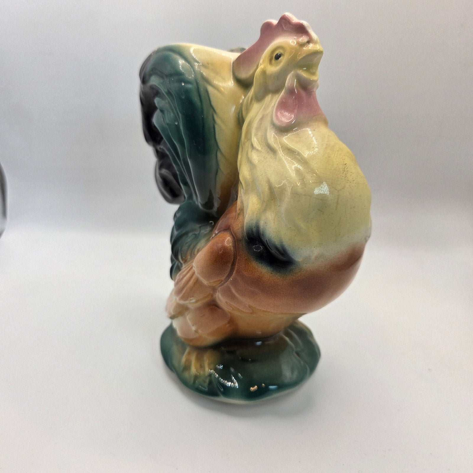 Vintage Royal Copley Rooster Planter Lot of 3 Mid Century Ceramic Pottery