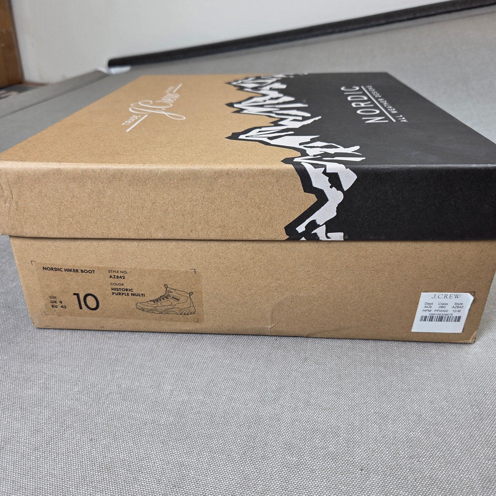 J.Crew Nordic Hiker Boots AZ842 Vibram Purple Multi Size 10 New Box