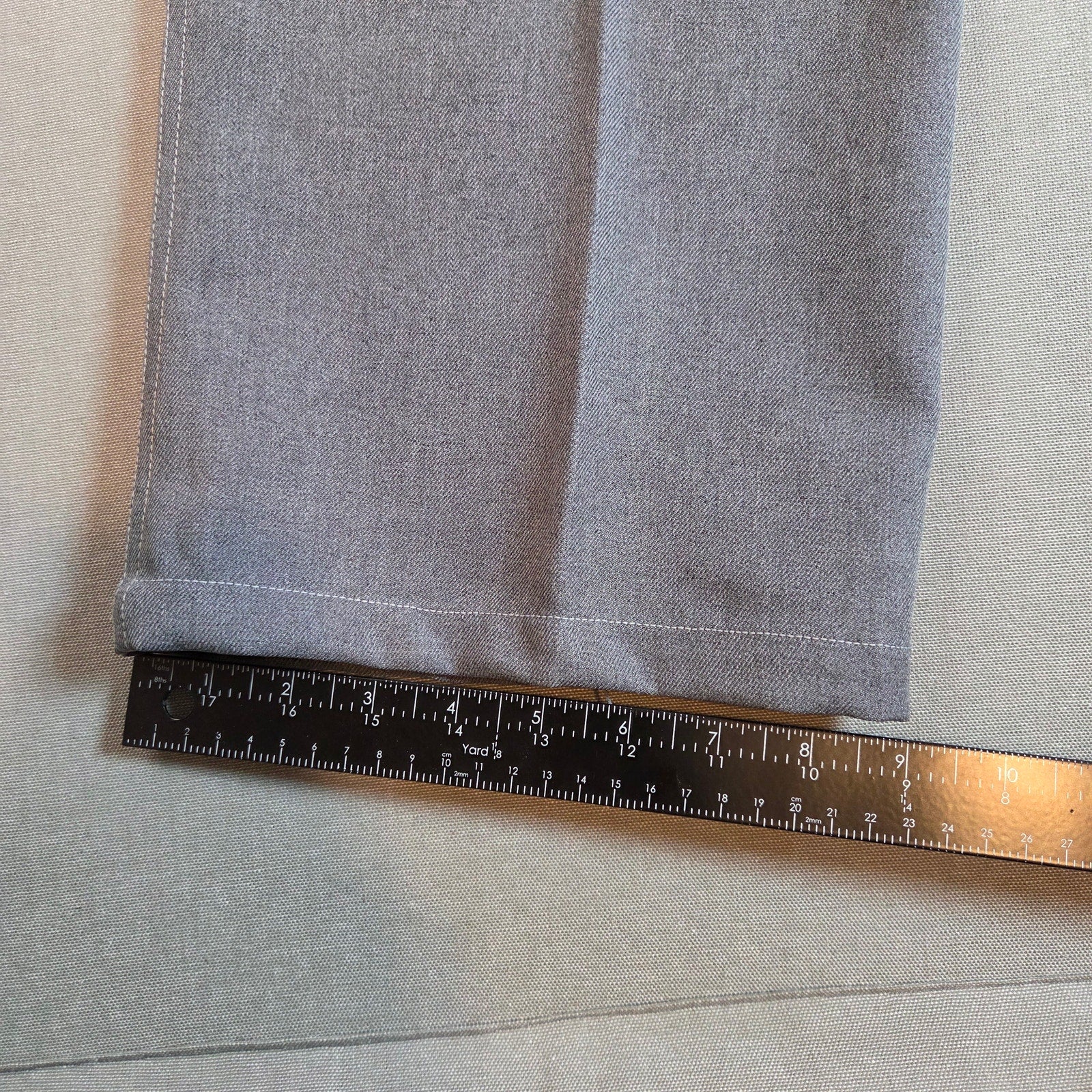 Haband Men’s Dress Slacks 37x27 Gray Polyester Permanent Press Pants