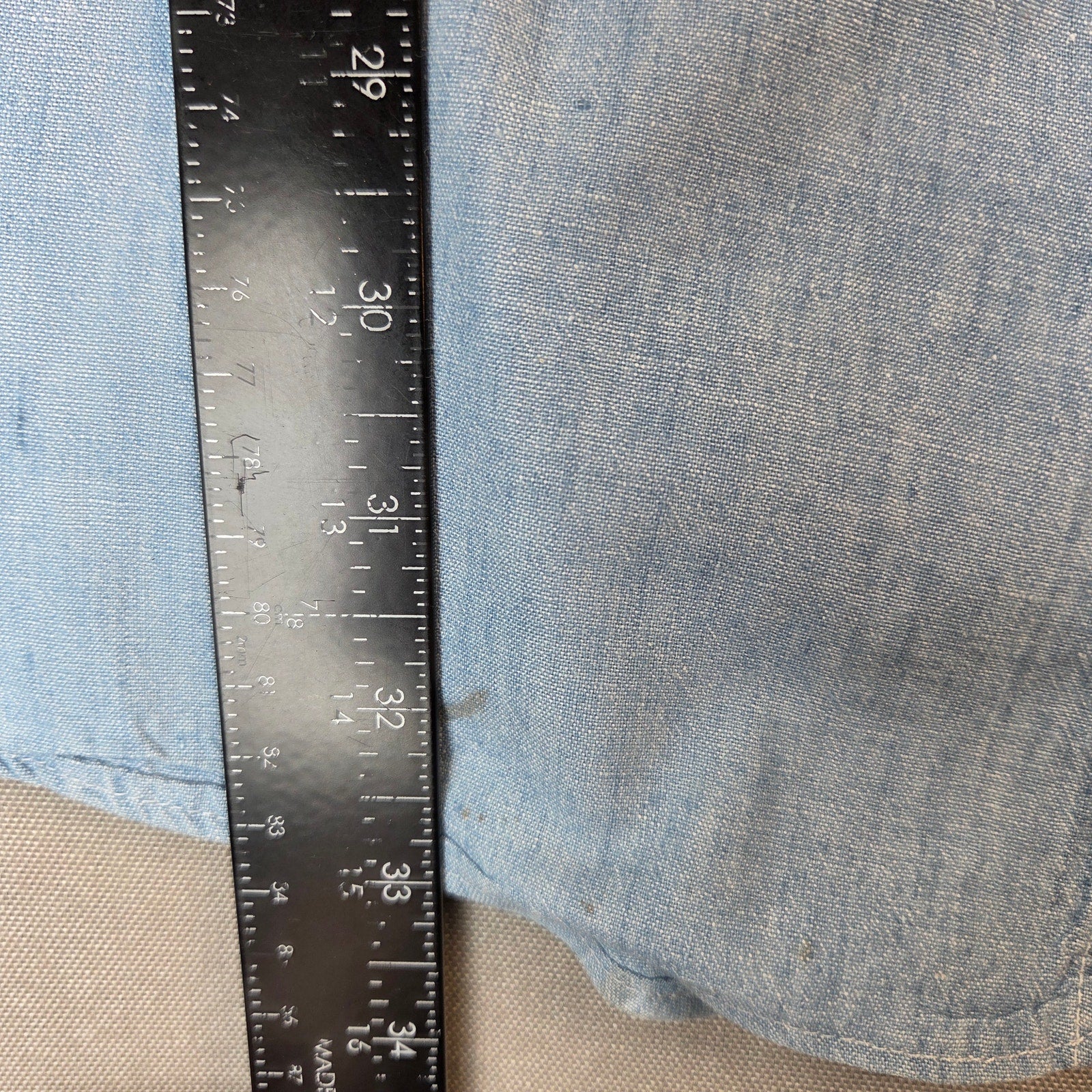 Abercrombie & Fitch The Big Shirt Chambray Button Down USA Mens L Vintage