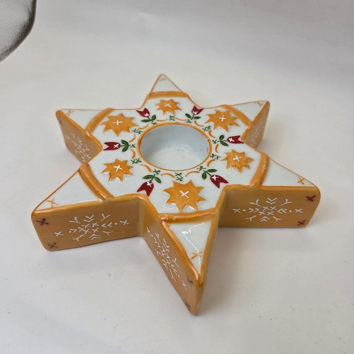 Villeroy & Boch 2004 Scandinavian Christmas Tree Tealight Holder Set Rare