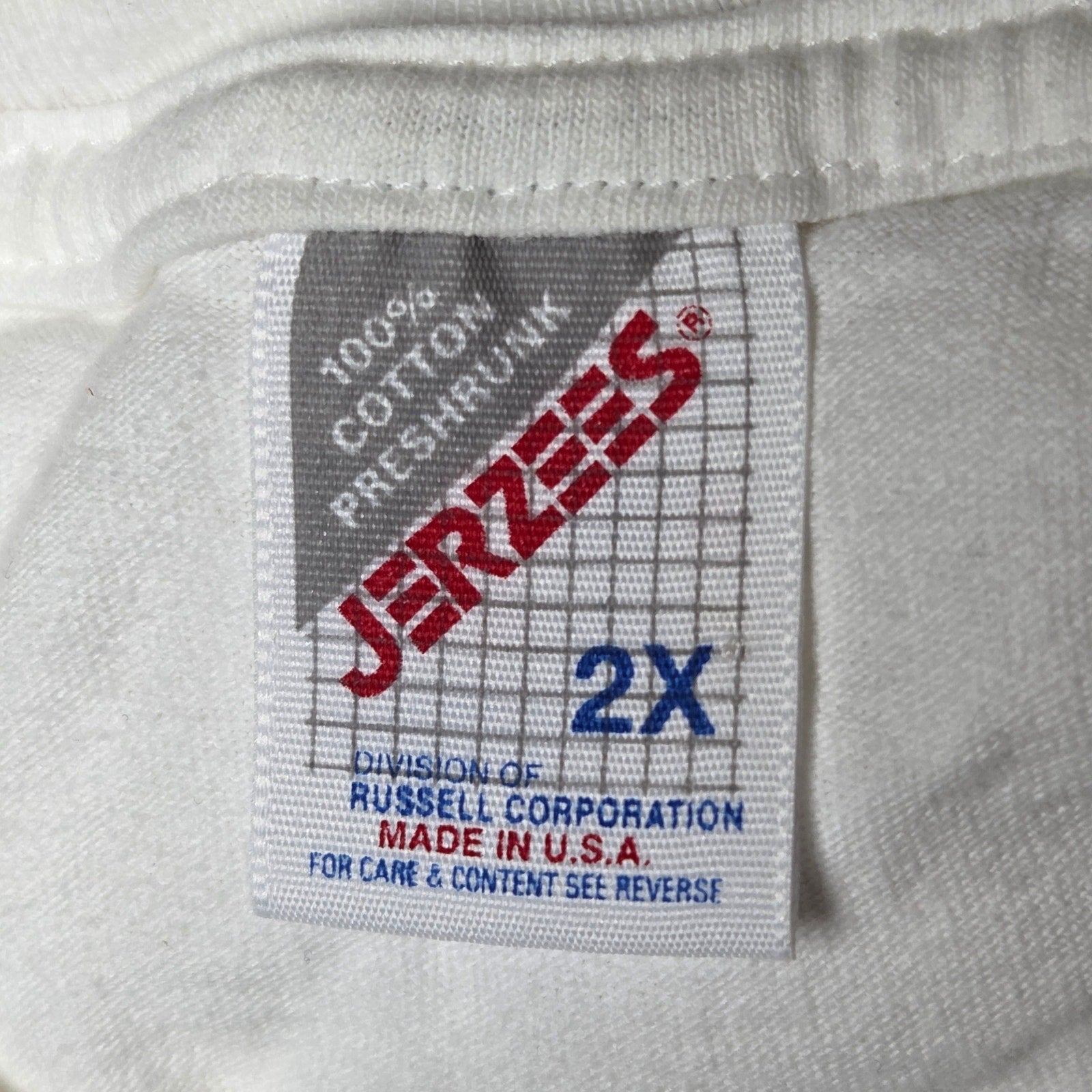 Jerzees Vintage 1986 Grand Teton National Park Moose T Shirt USA 2XL White