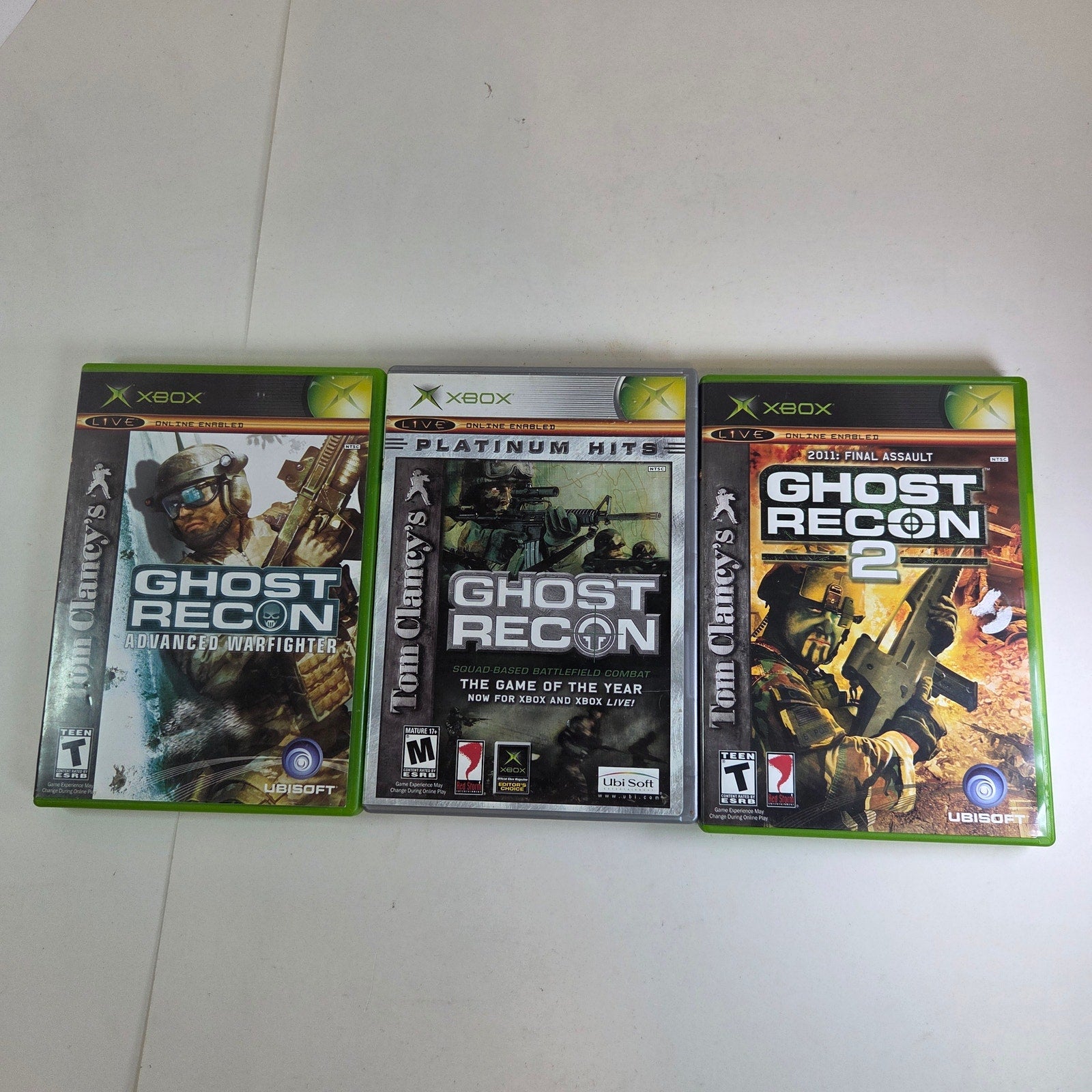 Tom Clancy’s Ghost Recon Xbox Lot Ghost Recon Ghost Recon 2 Advanced Warfighter