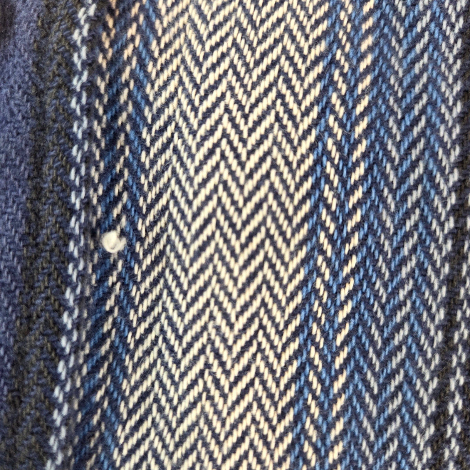 Dakota Tallman Western Pearl Snap Shirt XL Blue Stripe