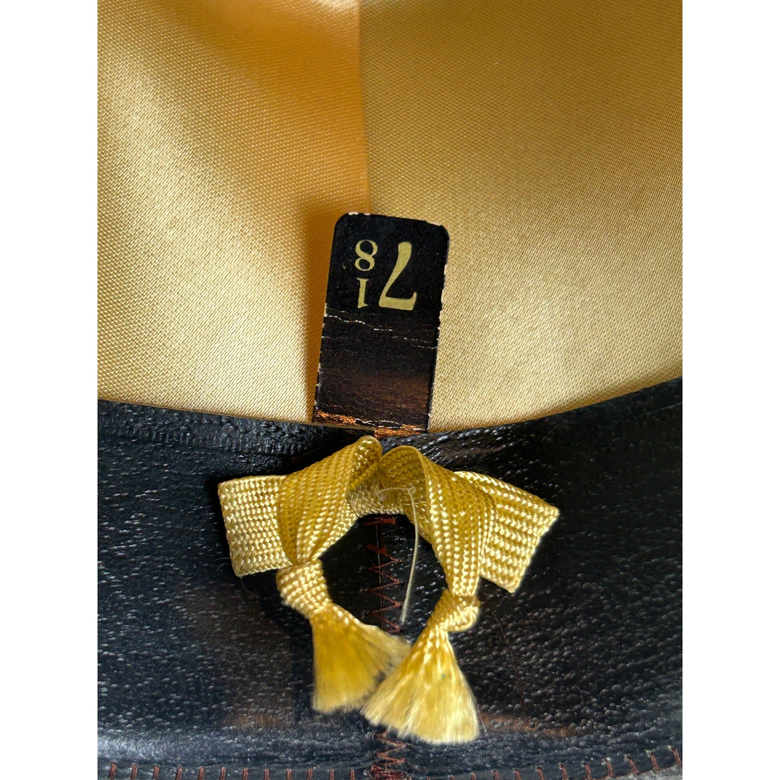 Vintage Royal Stetson Black Fedora Hat 7 1/8 Fur Felt With Box