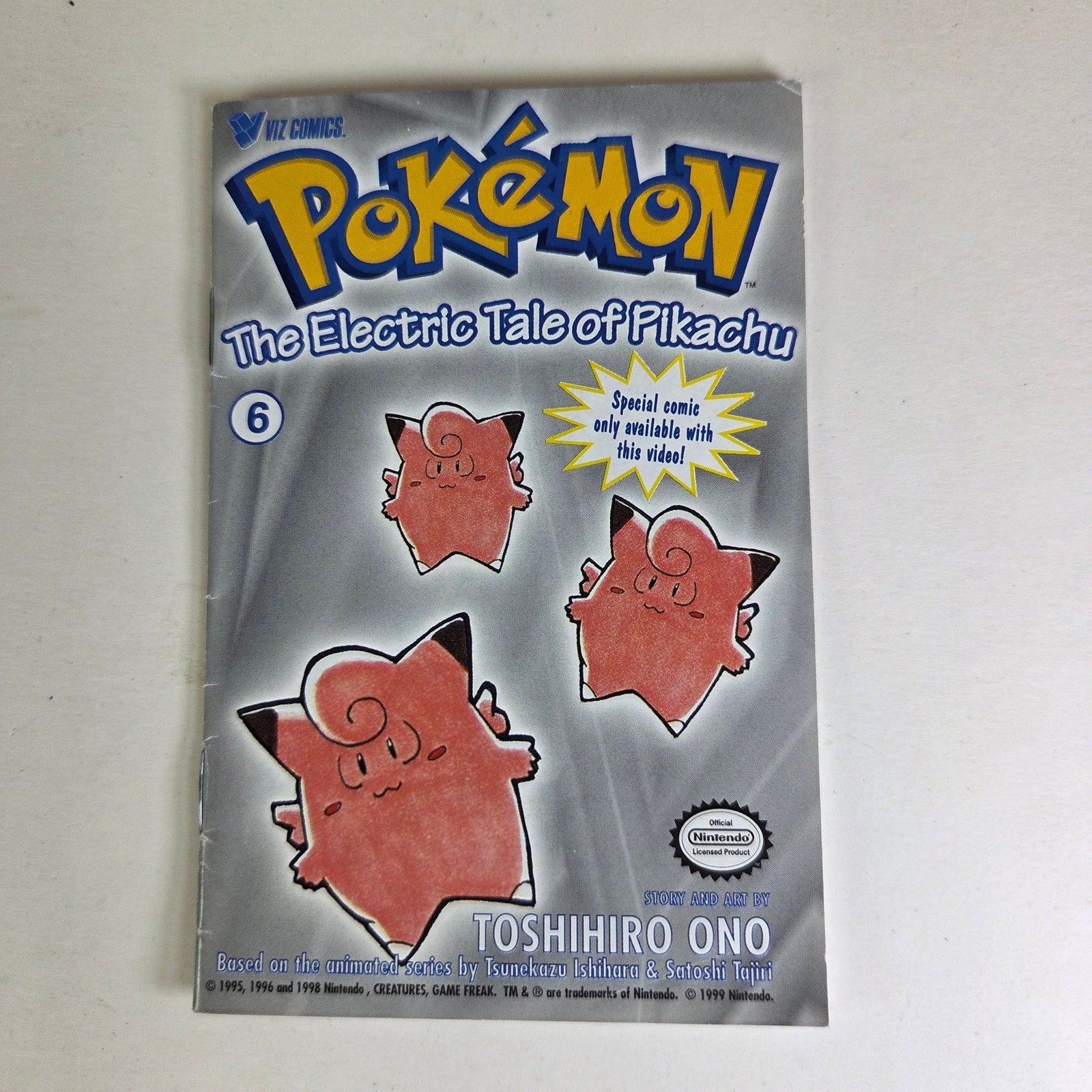 Pokémon The Electric Tale of Pikachu Comic #6 1999 VIZ VHS Exclusive Mini Manga