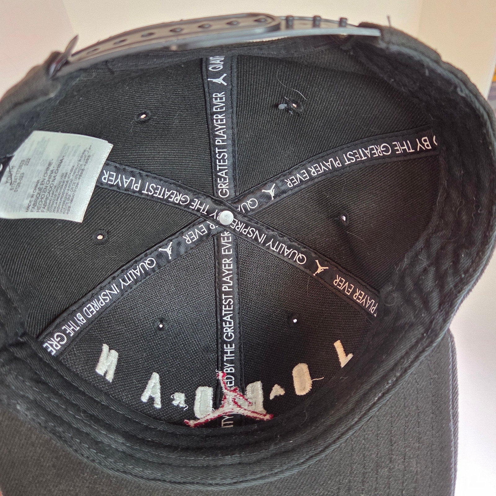 Youth Air Jordan Jumpman Logo Black Snapback Hat The Greatest Player Ever Cap