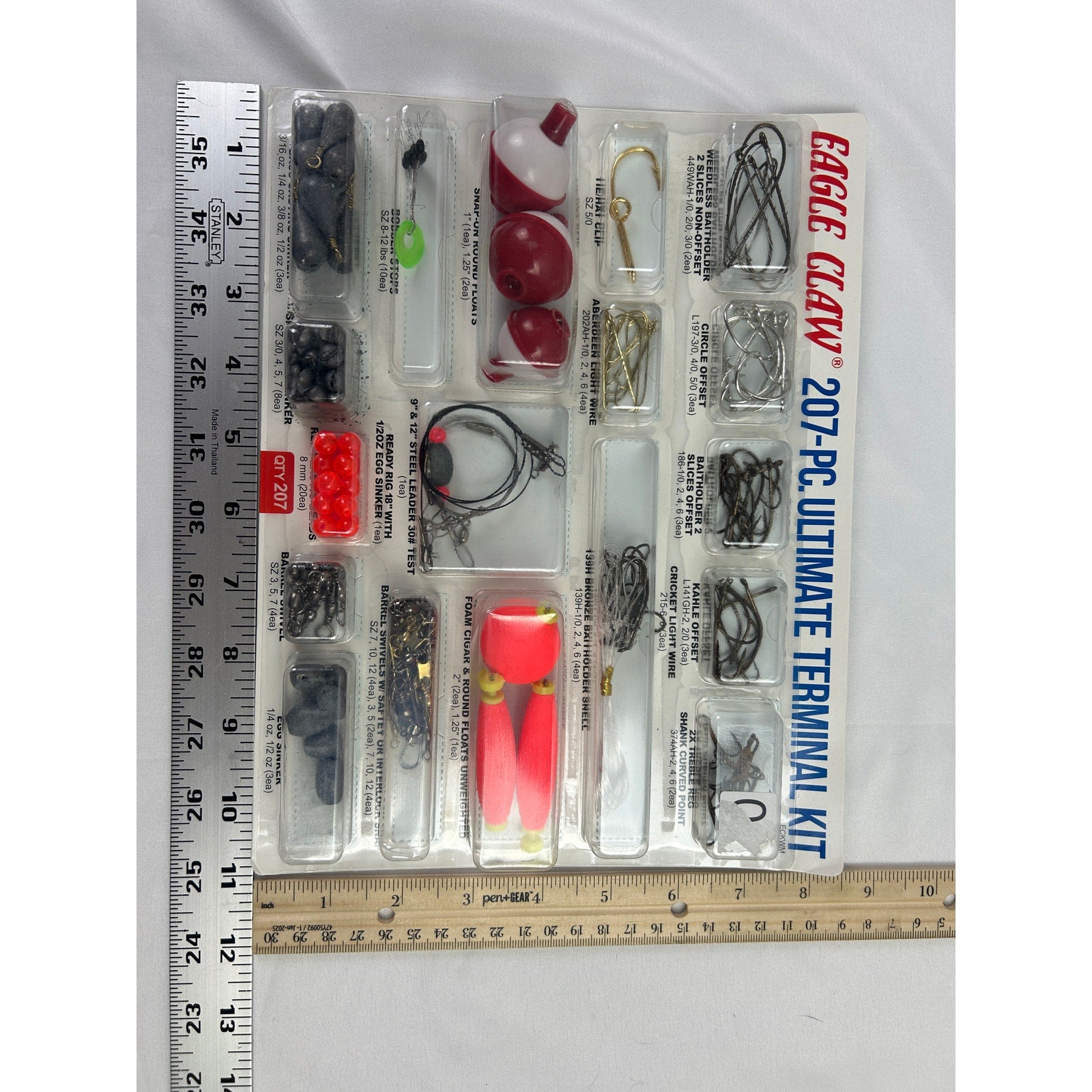 Eagle Claw 207 Piece Ultimate Terminal Tackle Kit Fishing Hooks Sinkers