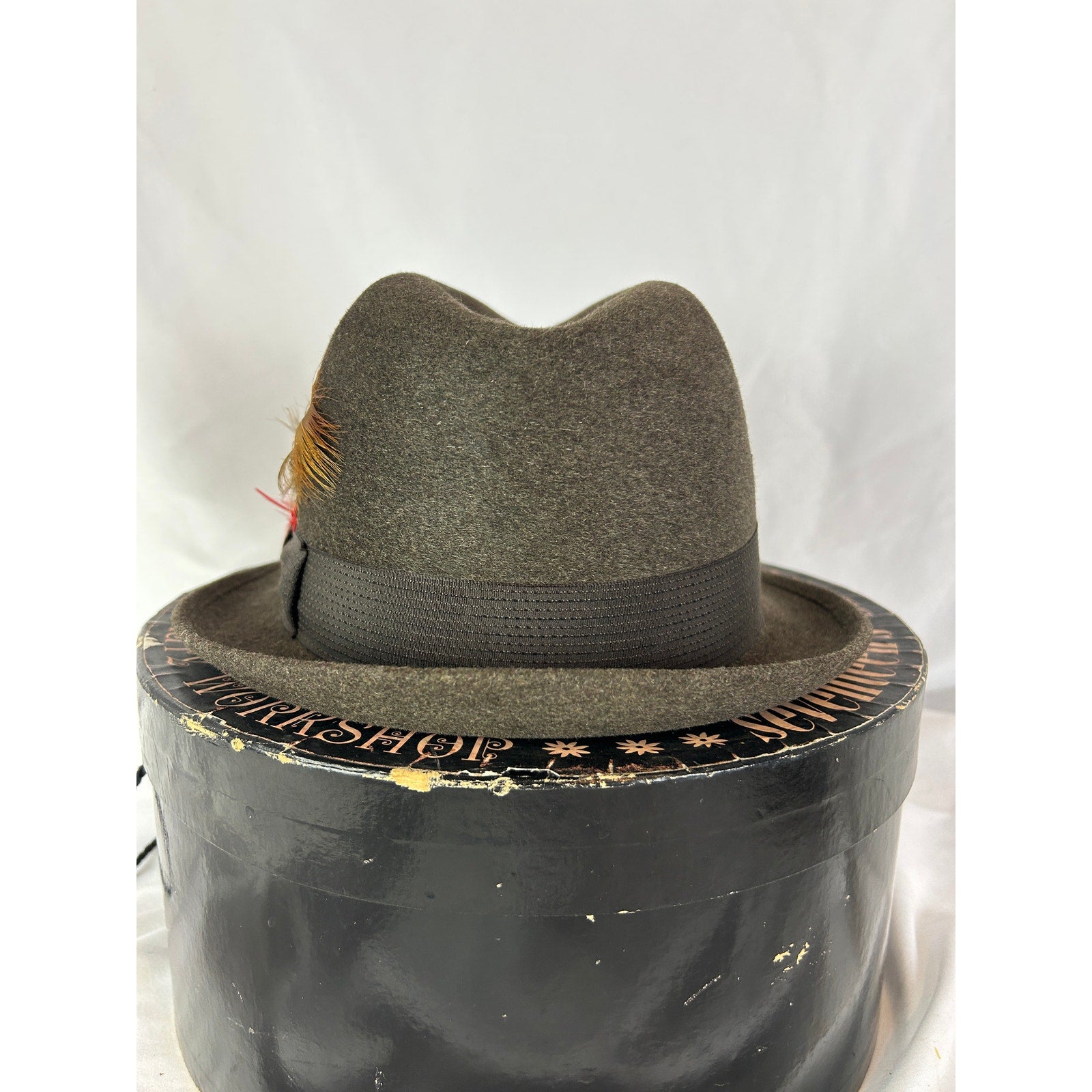 Dobbs Fifteen Brown Fur Felt Fedora Hat 7 1/4 With Box Vintage