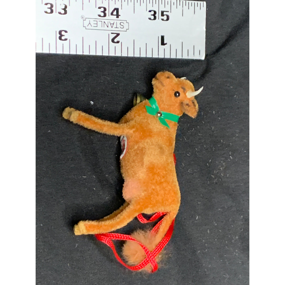 Vintage Wagner Handwork Flocked Cow Bell West Germany Ornament 1983-1990