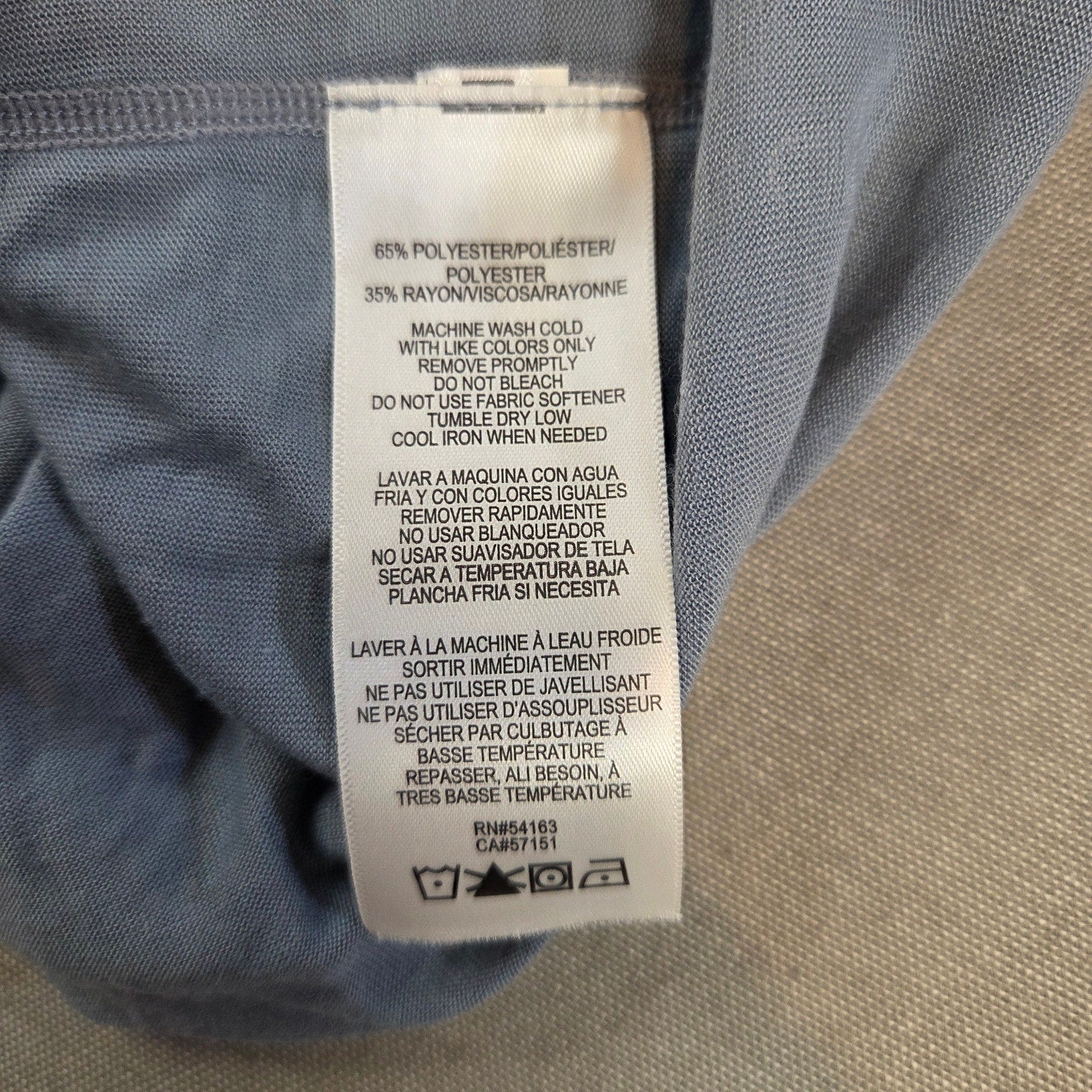 Calvin Klein Performance Long Sleeve Drawstring Top Blue XS NWT