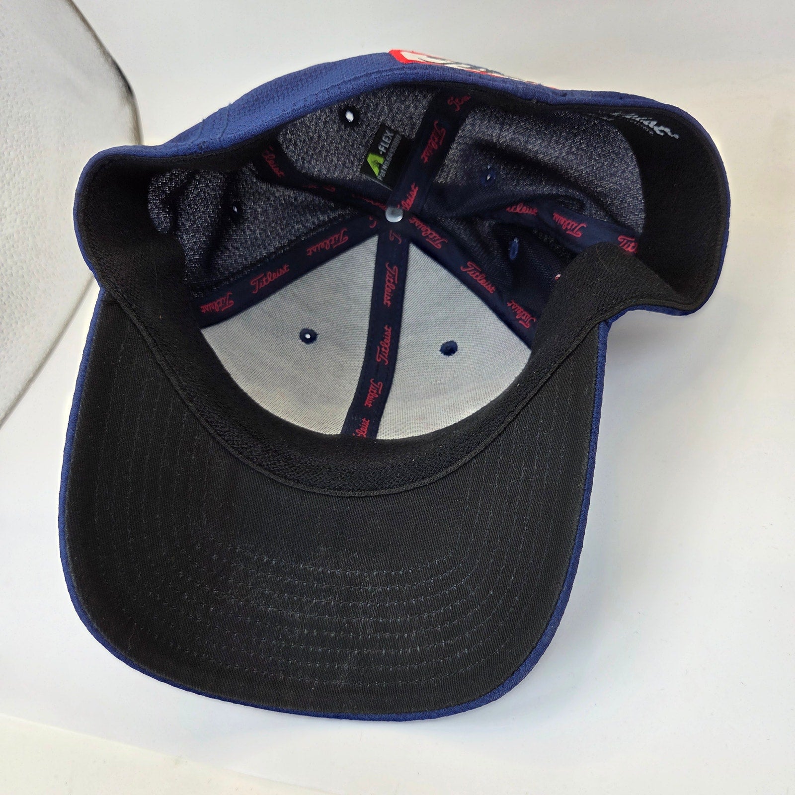 Titleist Pro V1 A-Flex Fitted Golf Cap Hat S/M Coolmax China FJ Logo Navy