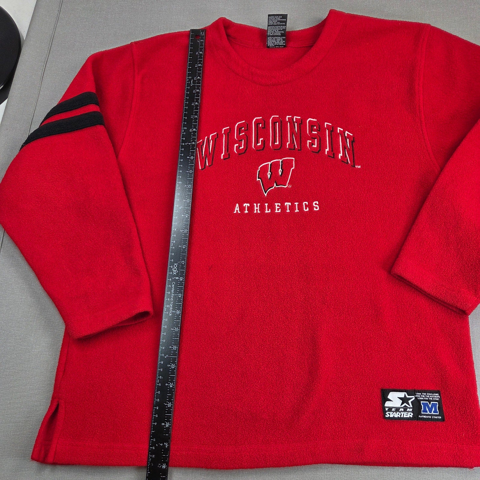Starter Wisconsin Badgers Athletics Fleece Sweatshirt Men's M Red NCAA Pullover