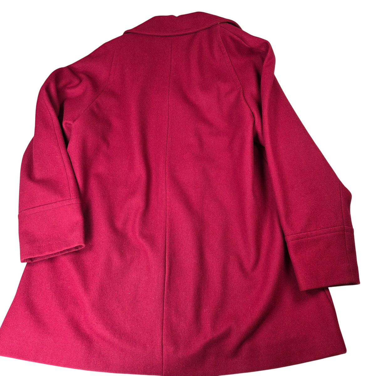 Forecaster of Boston Wool Blend Car Coat Womens 14 Burgundy 3 Button Jacket