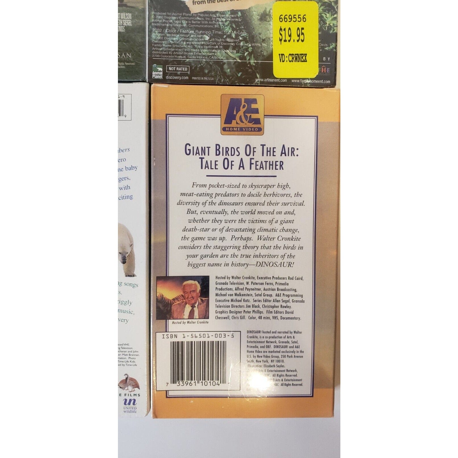 VHS New Sealed Lot of 6 Animal Themed Tapes