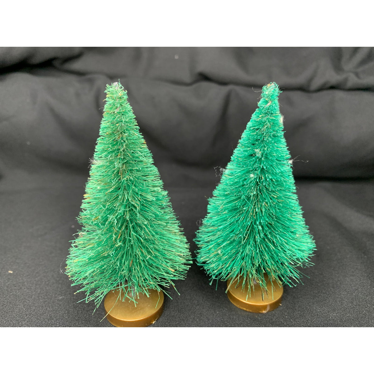 Vintage Miniature Bottle Brush Pine Trees – Set of 2