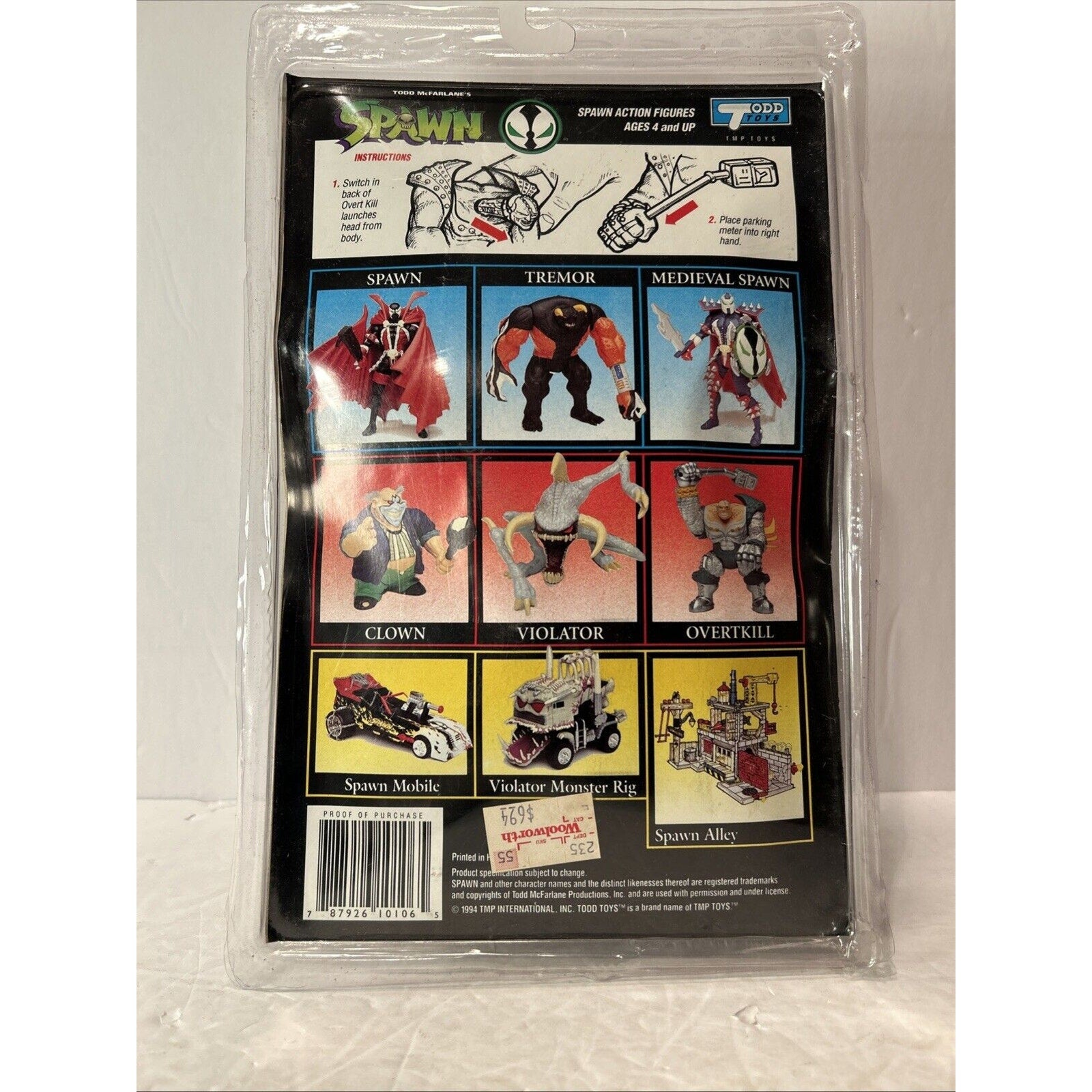 1994 McFarlane Spawn OVERTKILL Action Figure With Special Edition Comic Teal