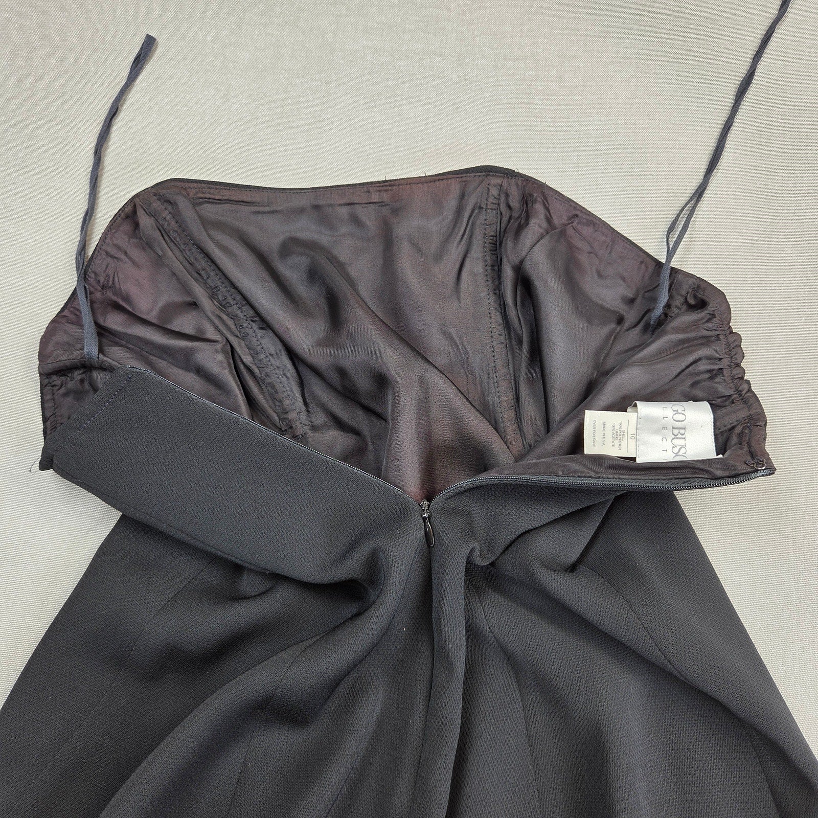 Hugo Buscati Collection Strapless Sheath Little Black Dress USA Womens 10