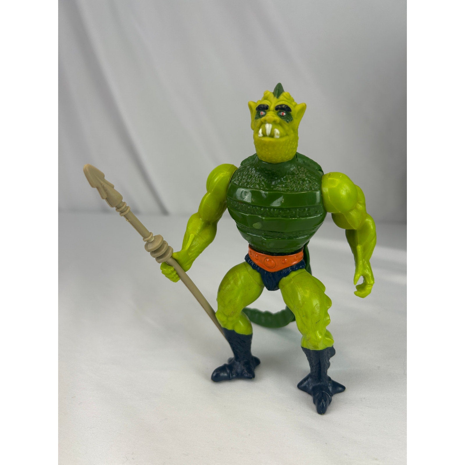 Vintage MOTU Whiplash Figure Mattel Masters of the Universe w Mattel Spear