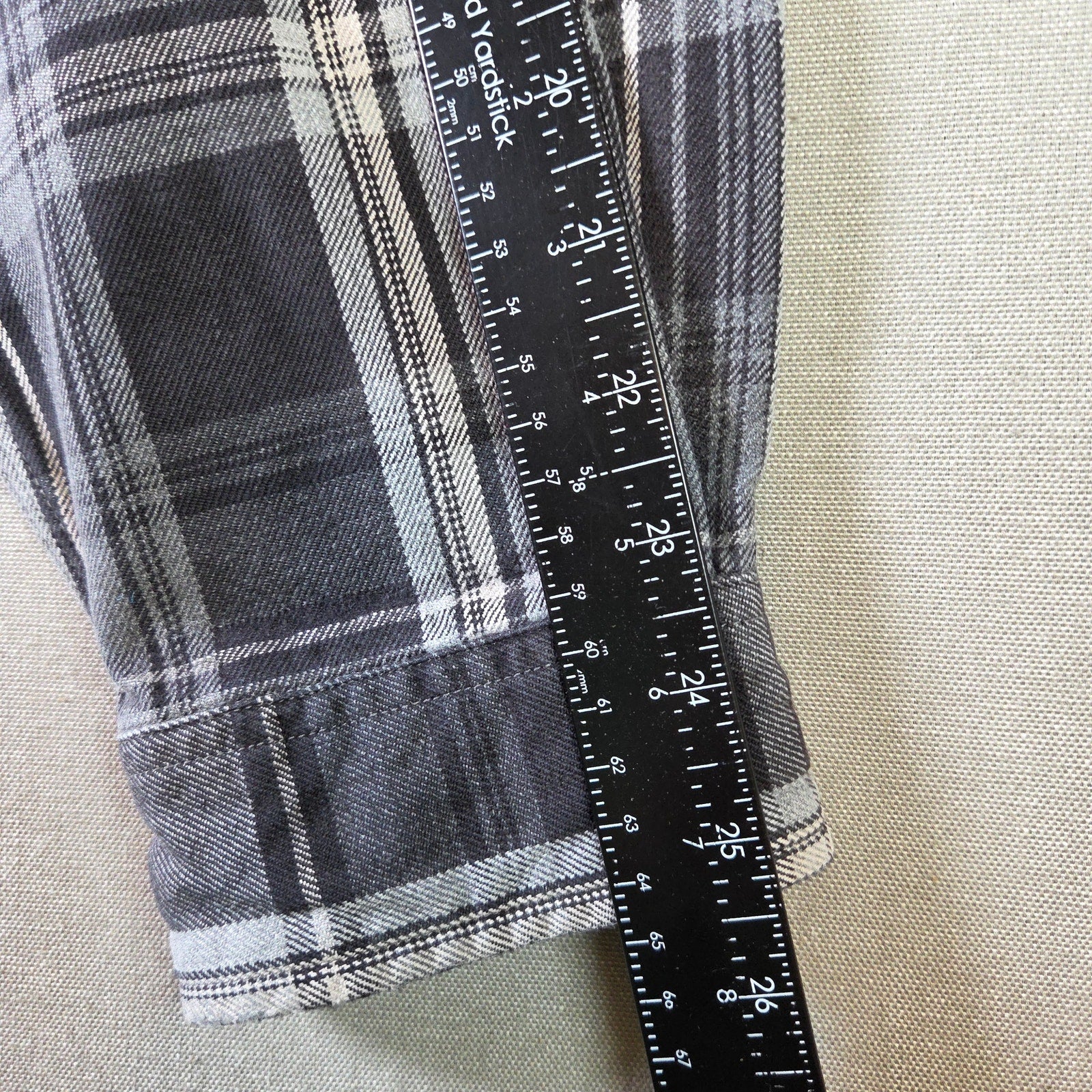 Carhartt XL Tall Heavyweight Plaid Flannel Work Shirt Gray 100% Cotton