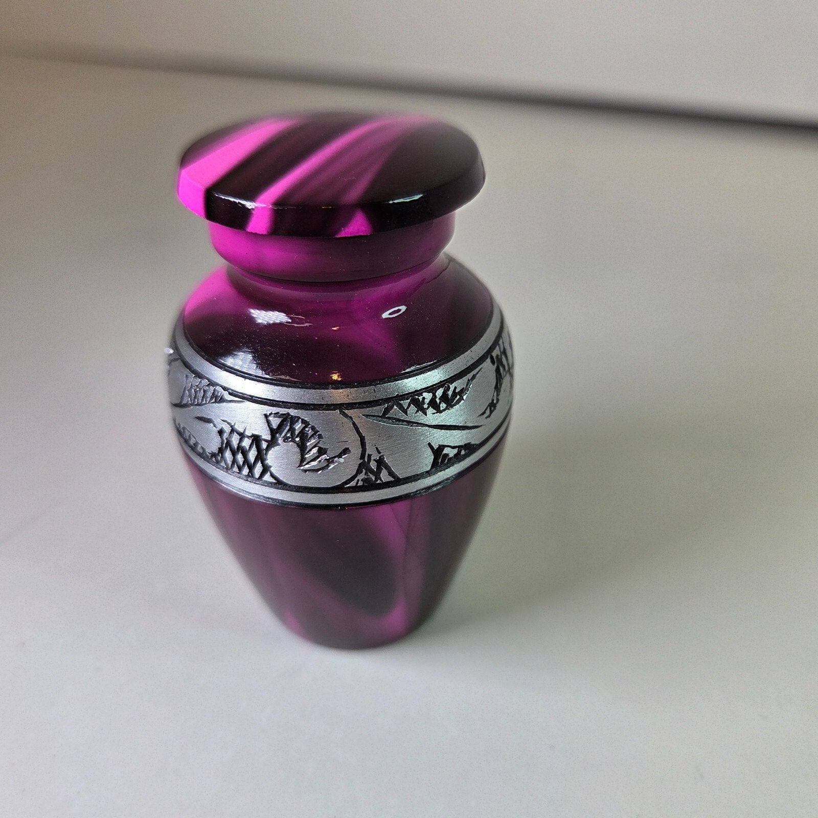 Purple Mist Small Cremation Keepsake, Urn for Ashes 2.75"