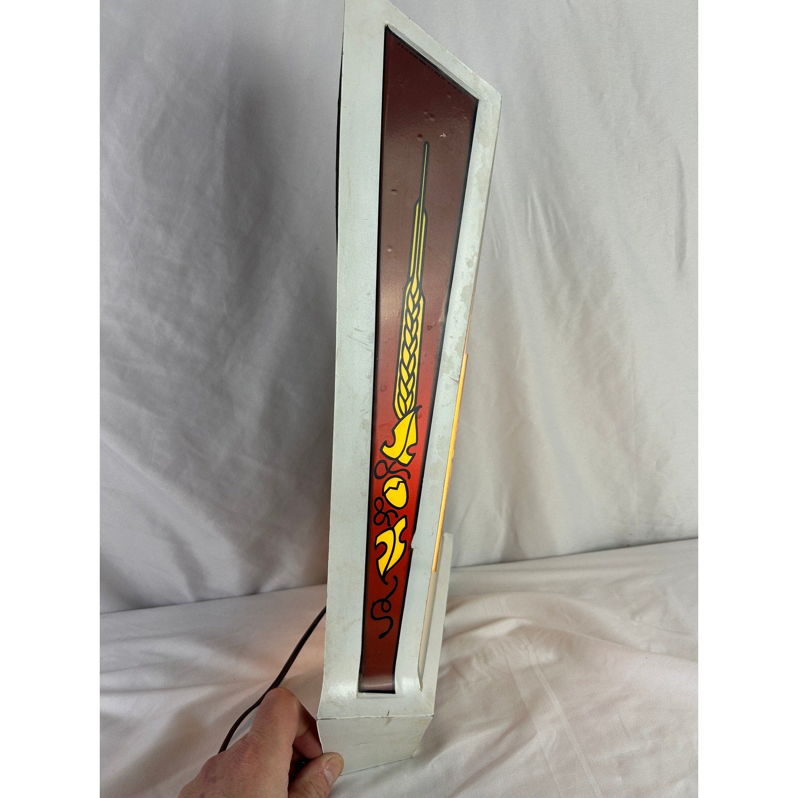Vintage Blatz Beer Welcome Lighted Wall Sign Embosograph 34in