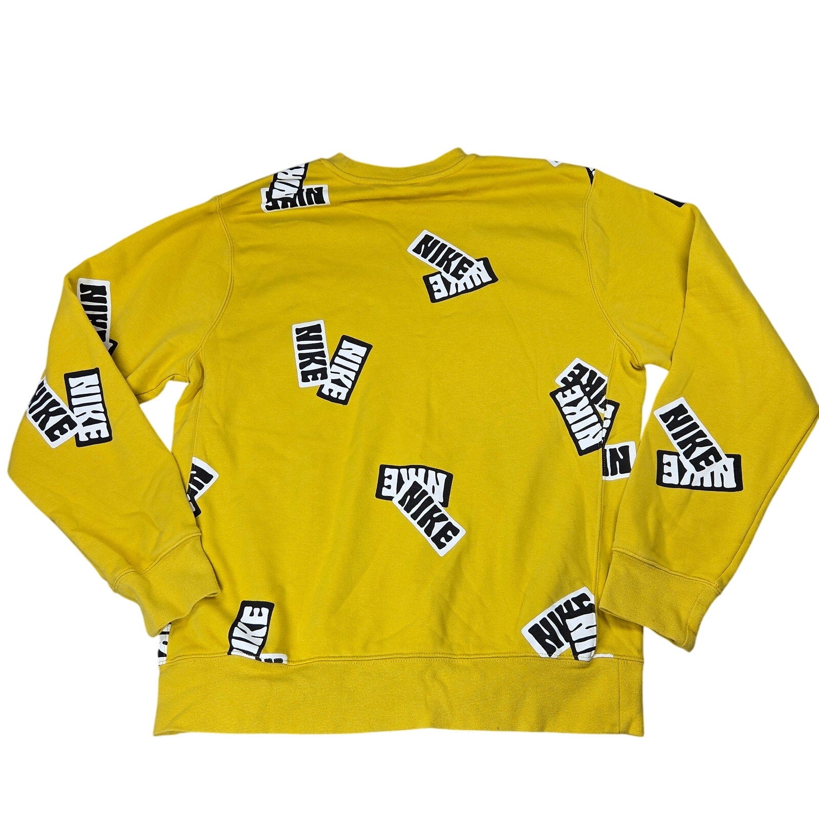Nike Sportswear Sport Essentials+ All Over Logo Long Sleeve Shirt M Yellow