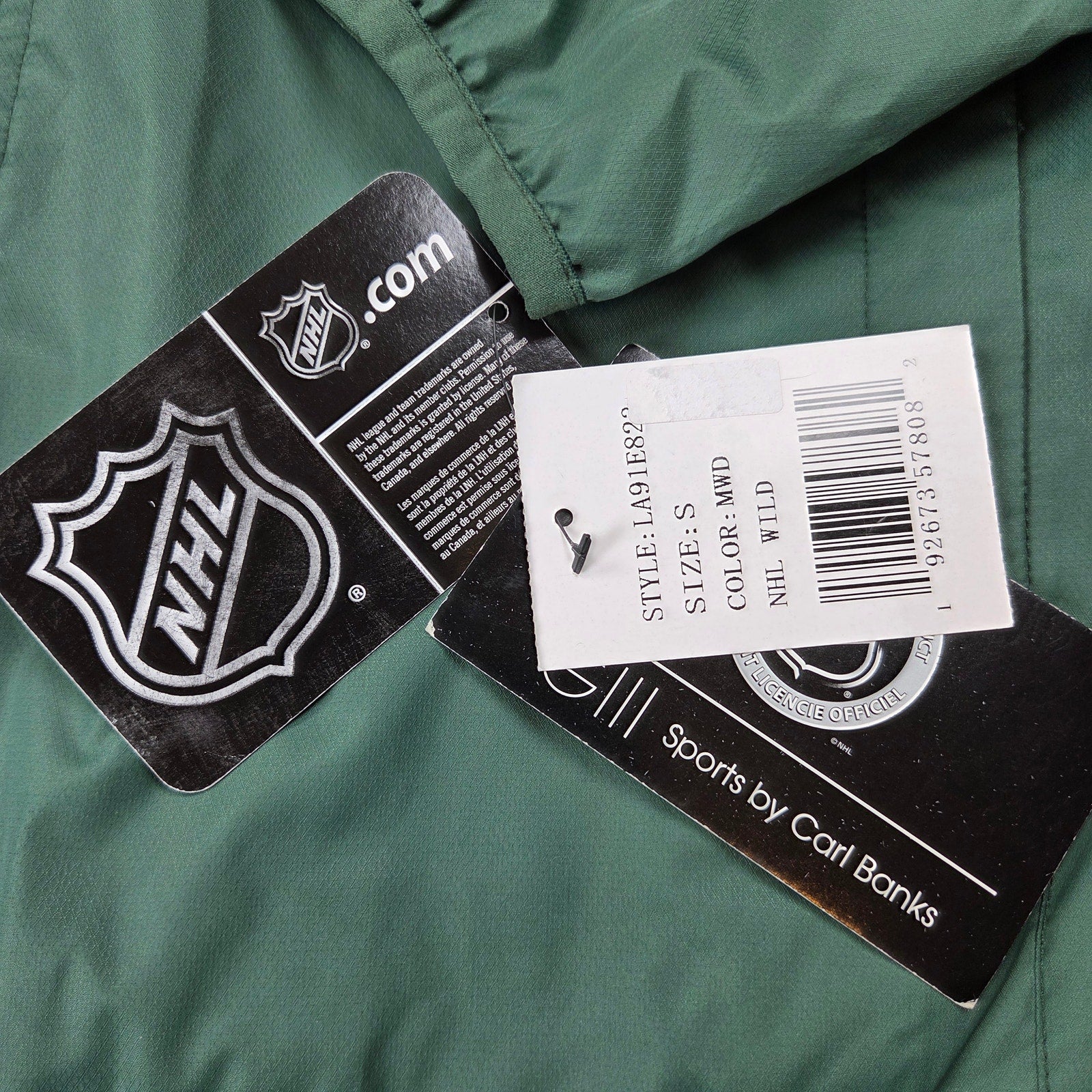 Minnesota Wild G-III Sports Hooded Windbreaker Jacket NWT Small NHL