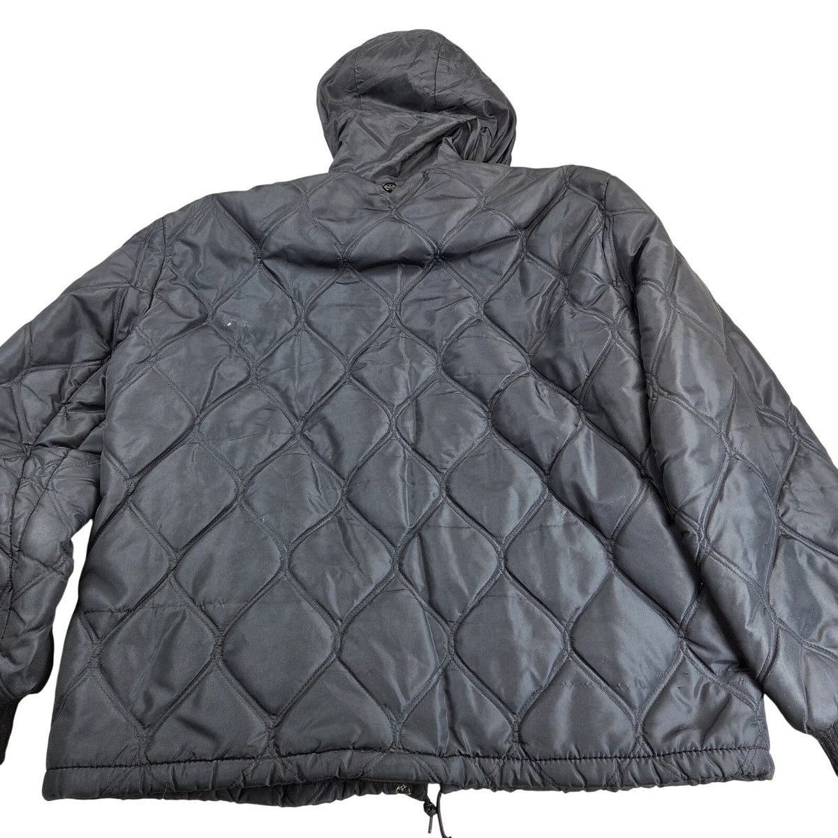 Vintage 60s Brent Montgomery Ward Quilted Jacket European Travel Patches Talon