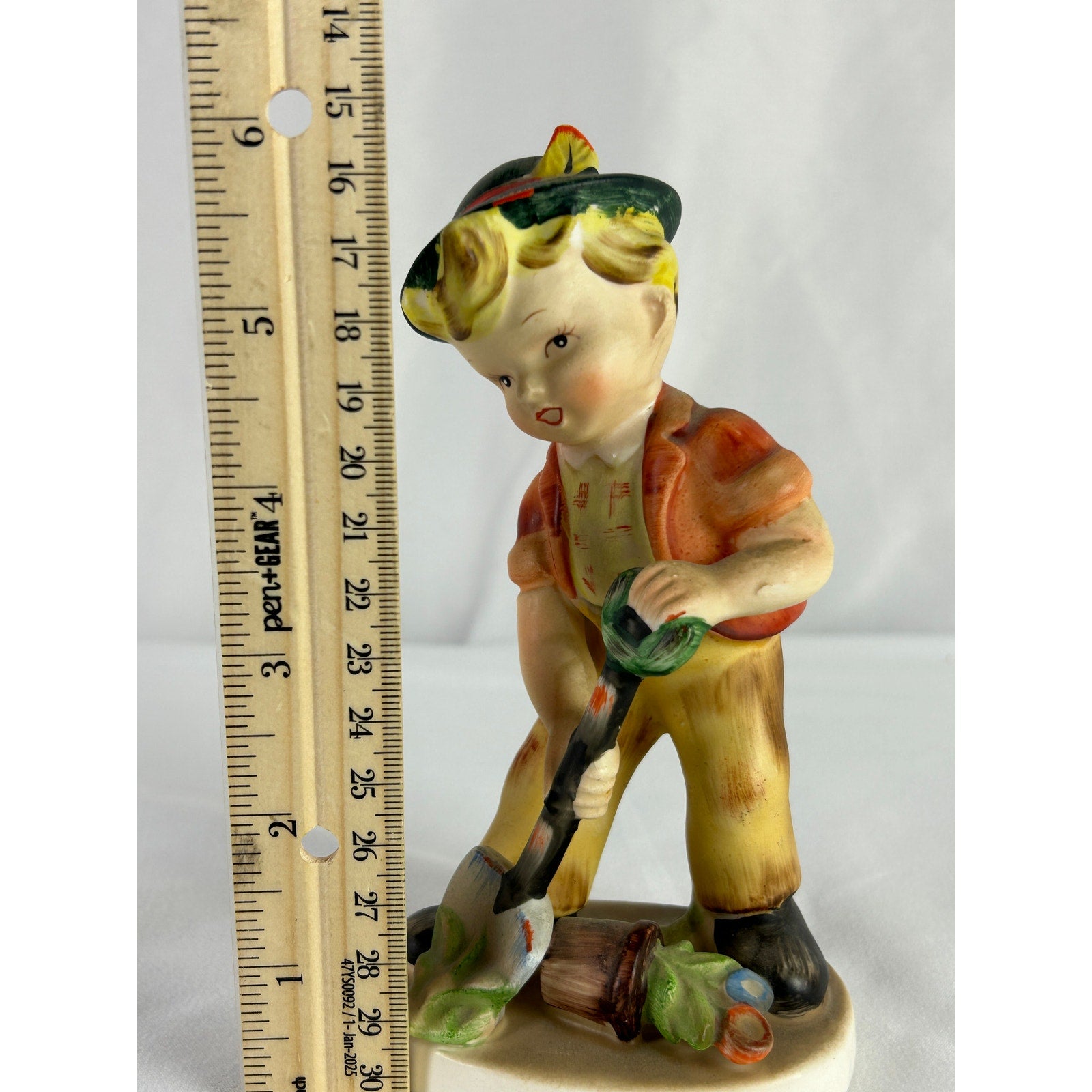 Lefton Little Gardener Figurine 1170 Boy With Shovel Japan Vintage