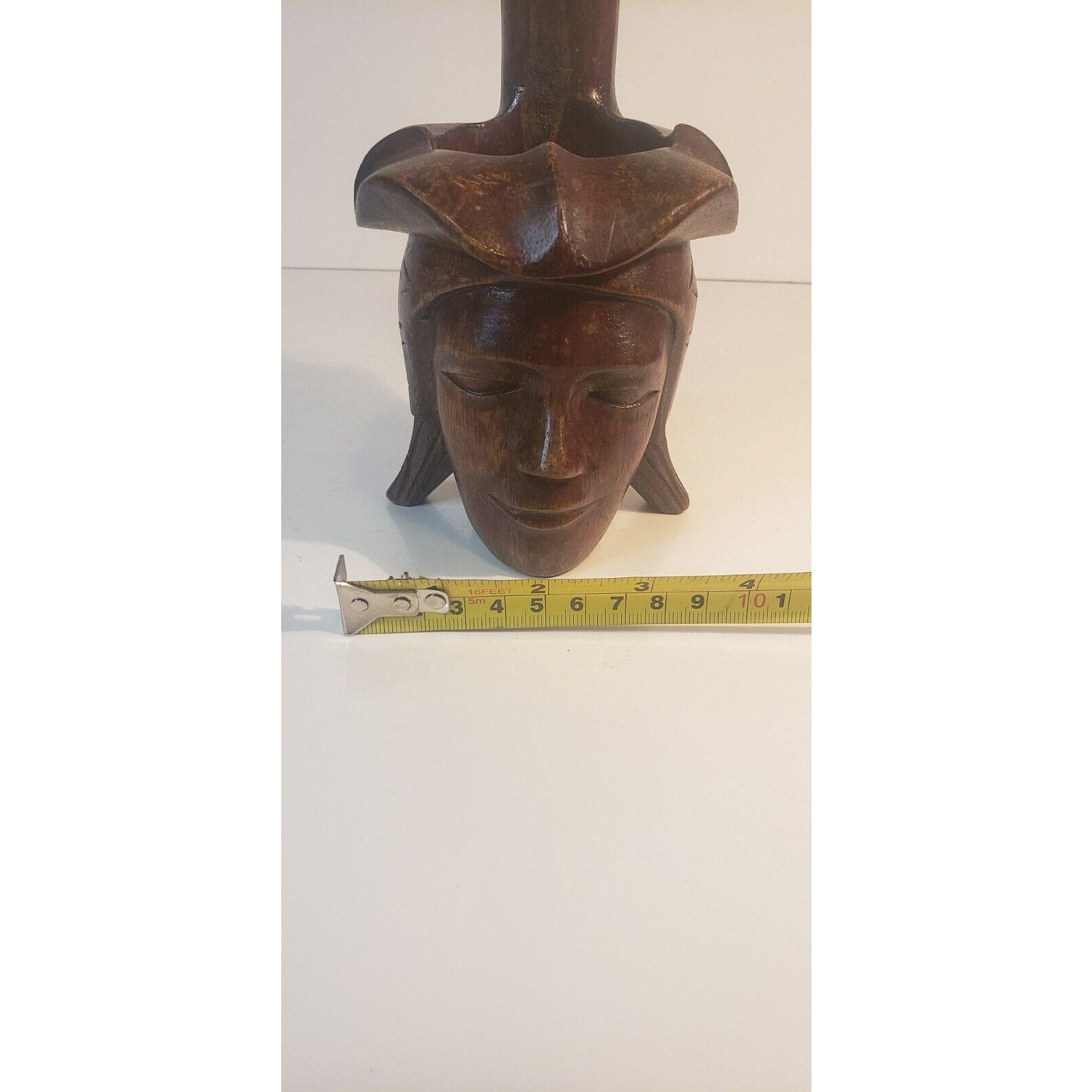 Vintage Igorot Ifugao Philippine Hand-Carved Wood Offering Ladle Bowl 14"