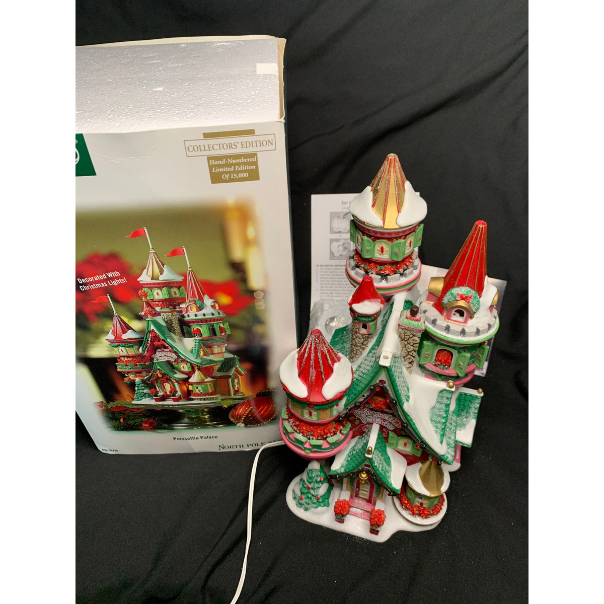 Department 56 Poinsettia Palace North Pole 56796 Limited Edition Lighted