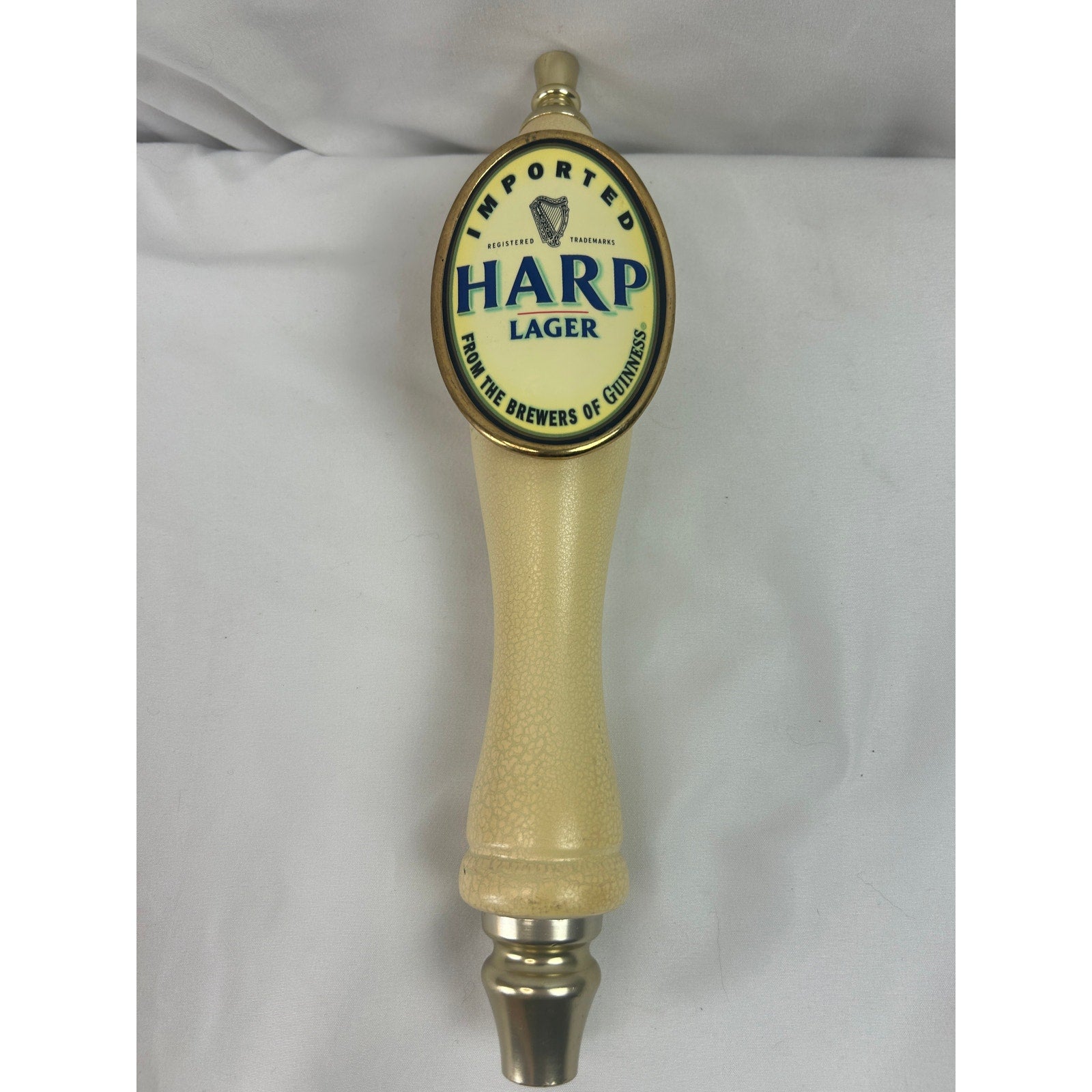 Harp Lager Beer Tap Handle Guinness Irish Pub Breweriana Draft Keg Vintage