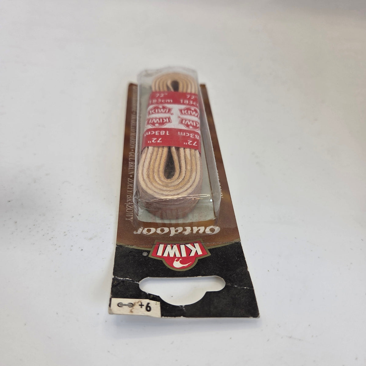 KIWI Outdoor 72" Leather Boot Shoe Laces Tan 9+ Eyelets Sealed NOS 66700