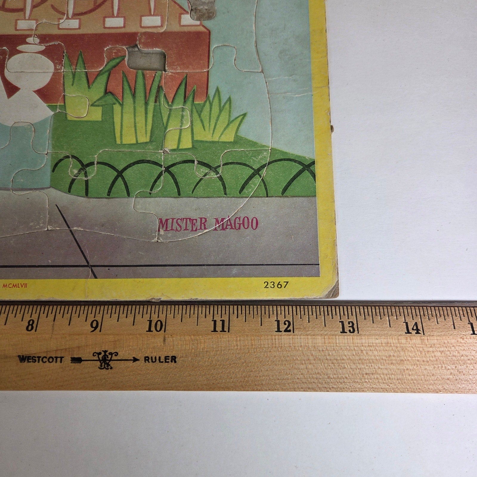 Vintage 1957 Jaymar Mister Magoo Frame Tray Puzzle #2367 Cartoon Retro