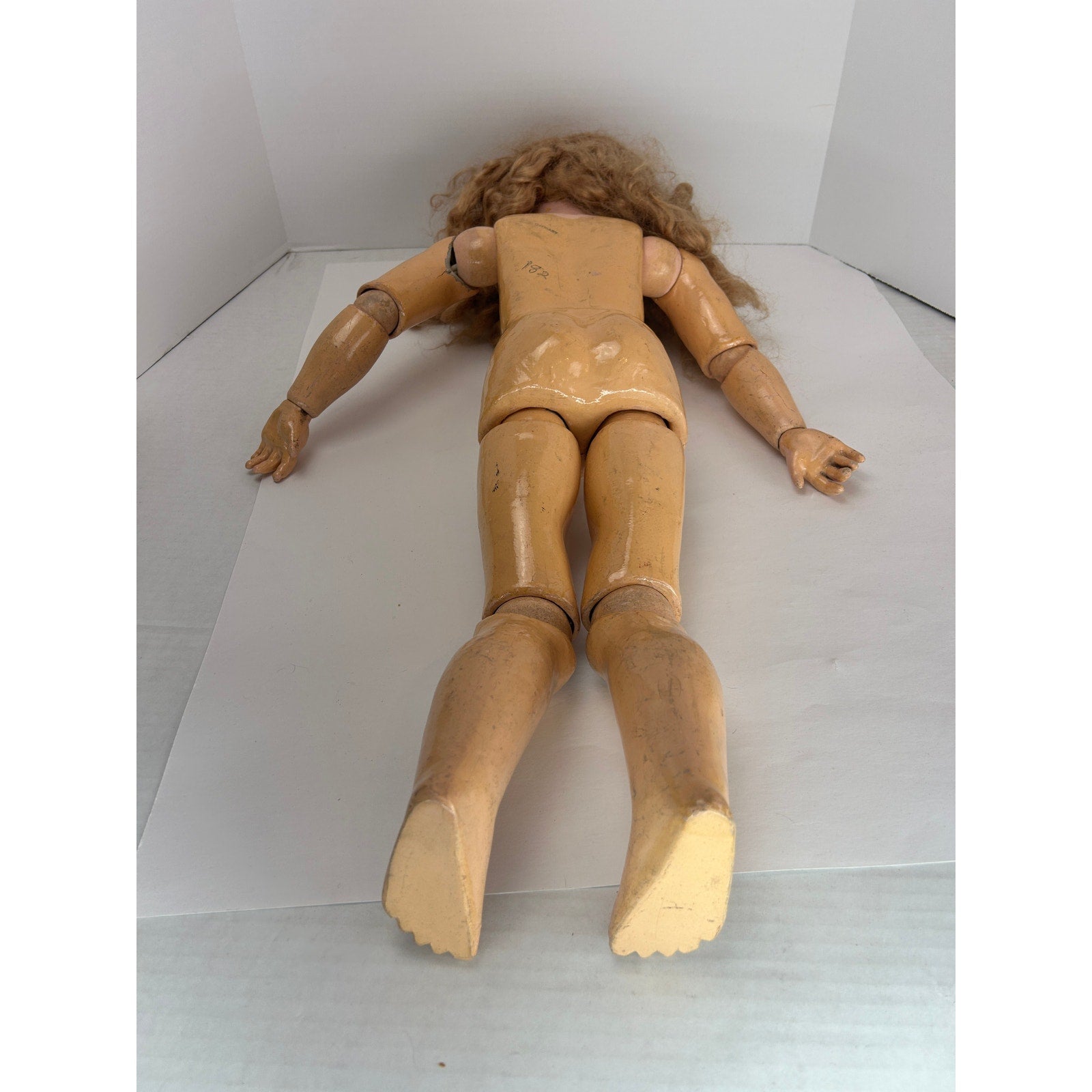 Kley & Hahn Walkure 29” bisque doll - blue sleep eyes - 4 teeth - c1900s Germany
