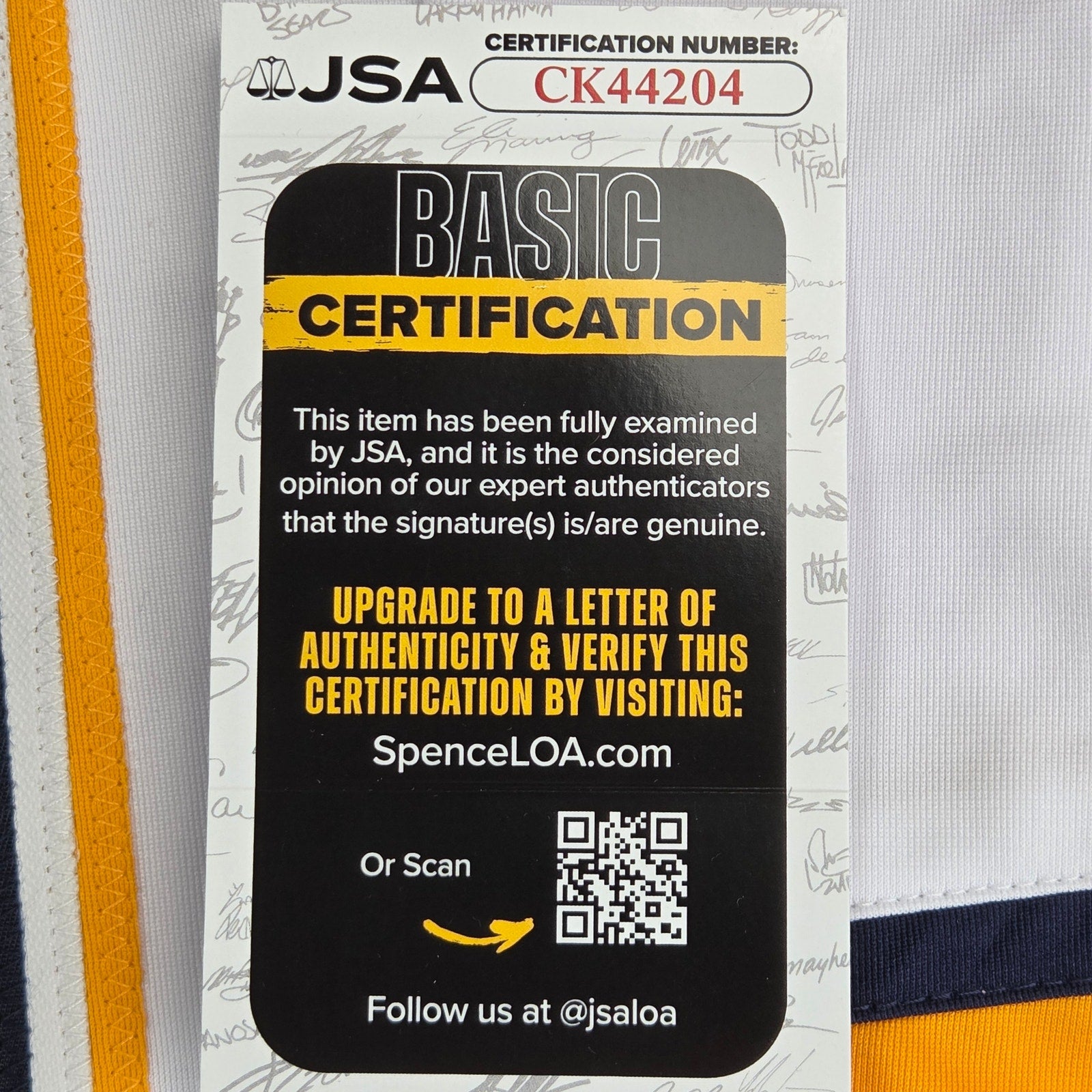 Roman Josi Signed Nashville Predators Custom Hockey Jersey XL JSA COA Auto