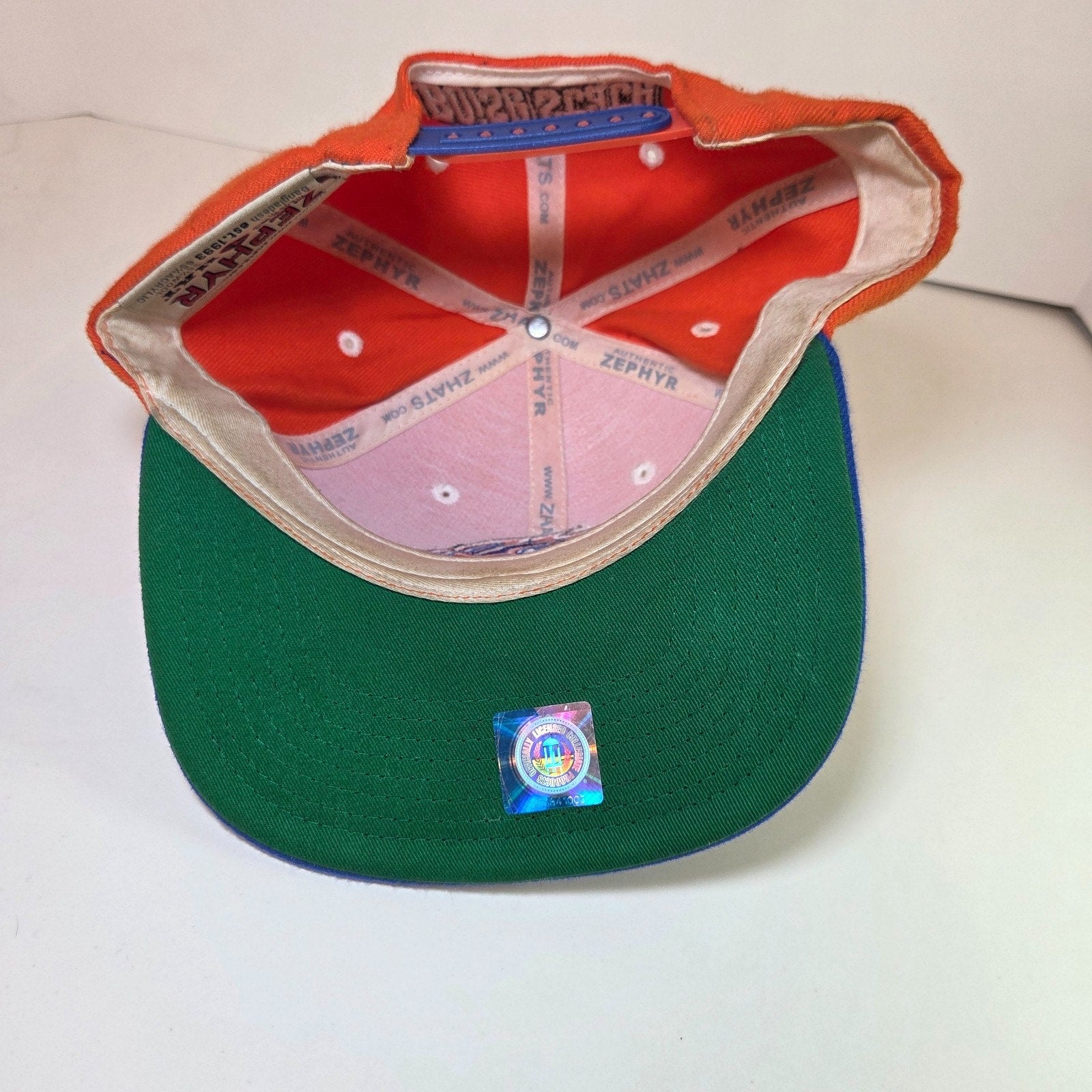 Boise State Broncos Zephyr Snapback Hat Orange Blue NCAA Vintage College Cap