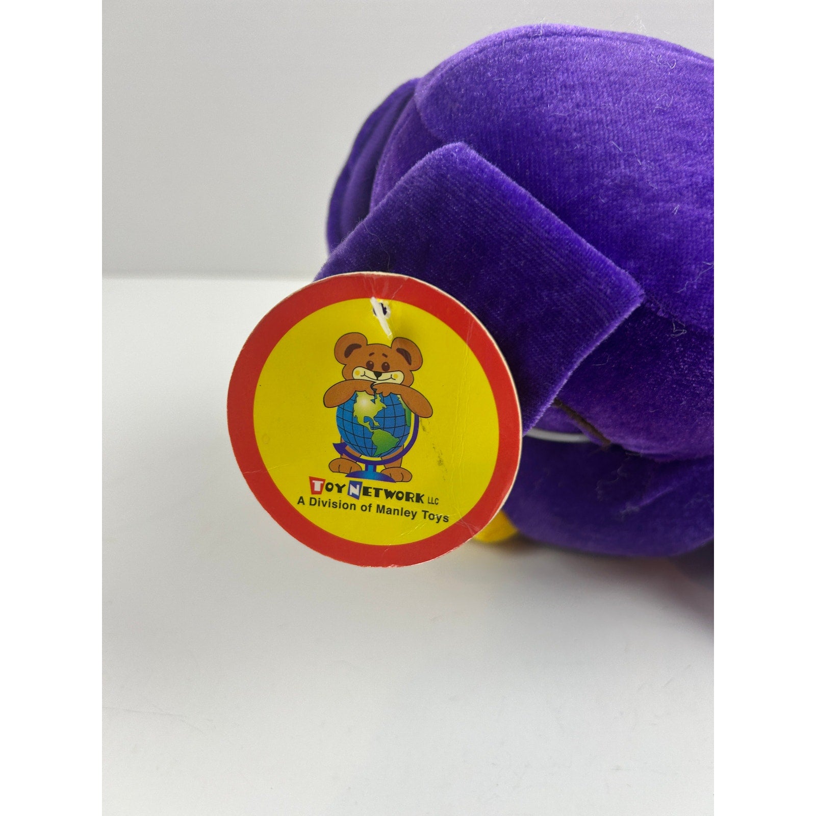 Toy Network Purple Dog Plush Stuffed Animal Yellow Spots Tongue Out 2003 NWT