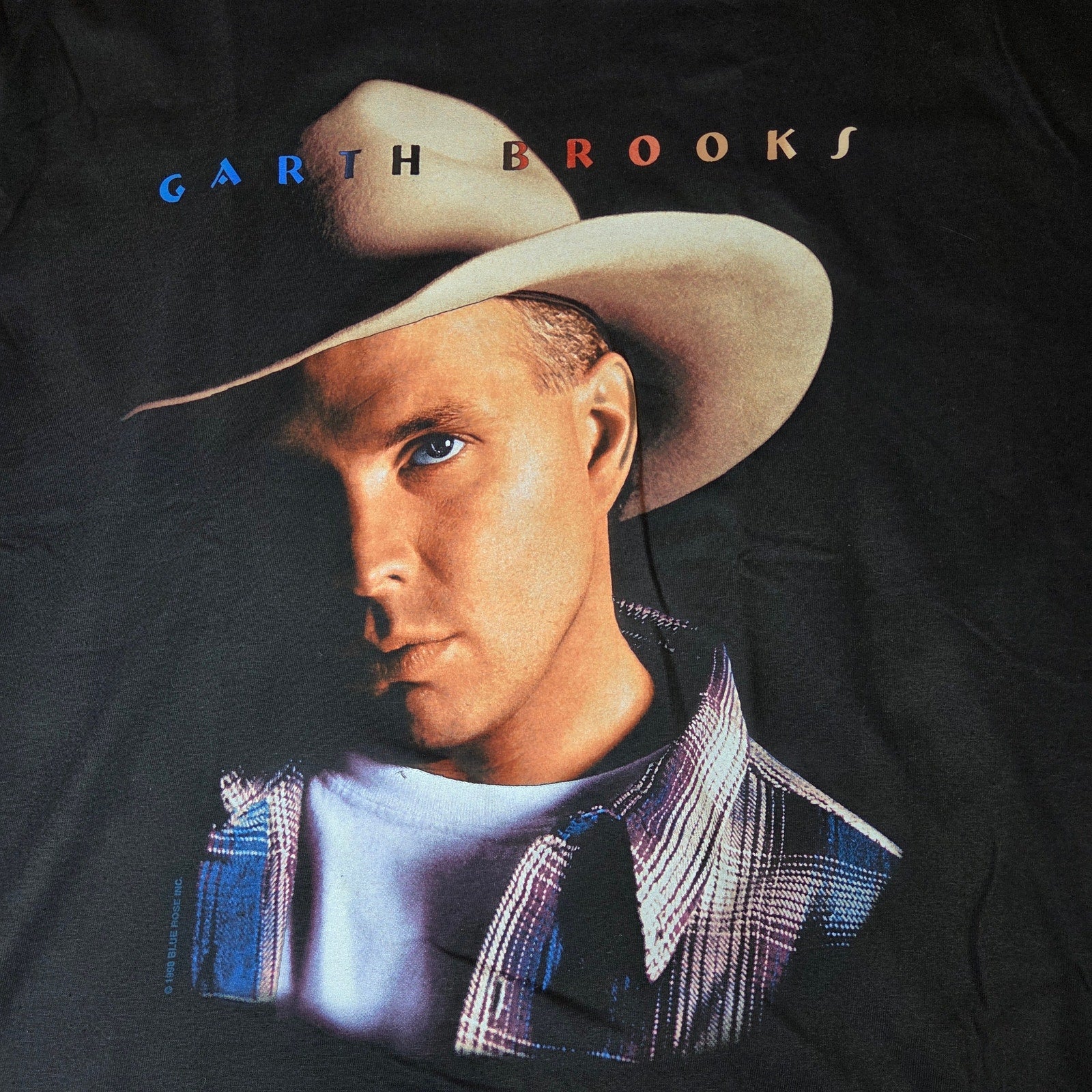 Hanes Beefy-T Garth Brooks 1993 Blue Rose Tour Shirt XL Vintage Concert Tee