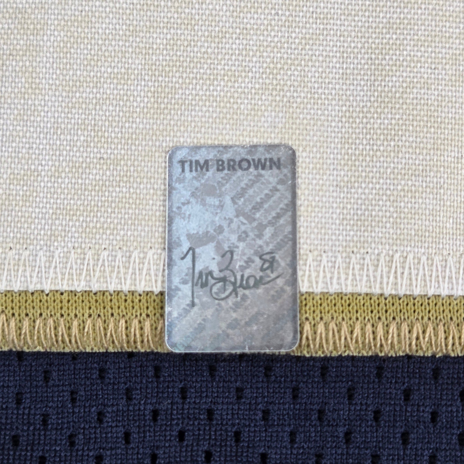 Tim Brown Signed Notre Dame Career Stats Custom Jersey XL GTSM COA Heisman