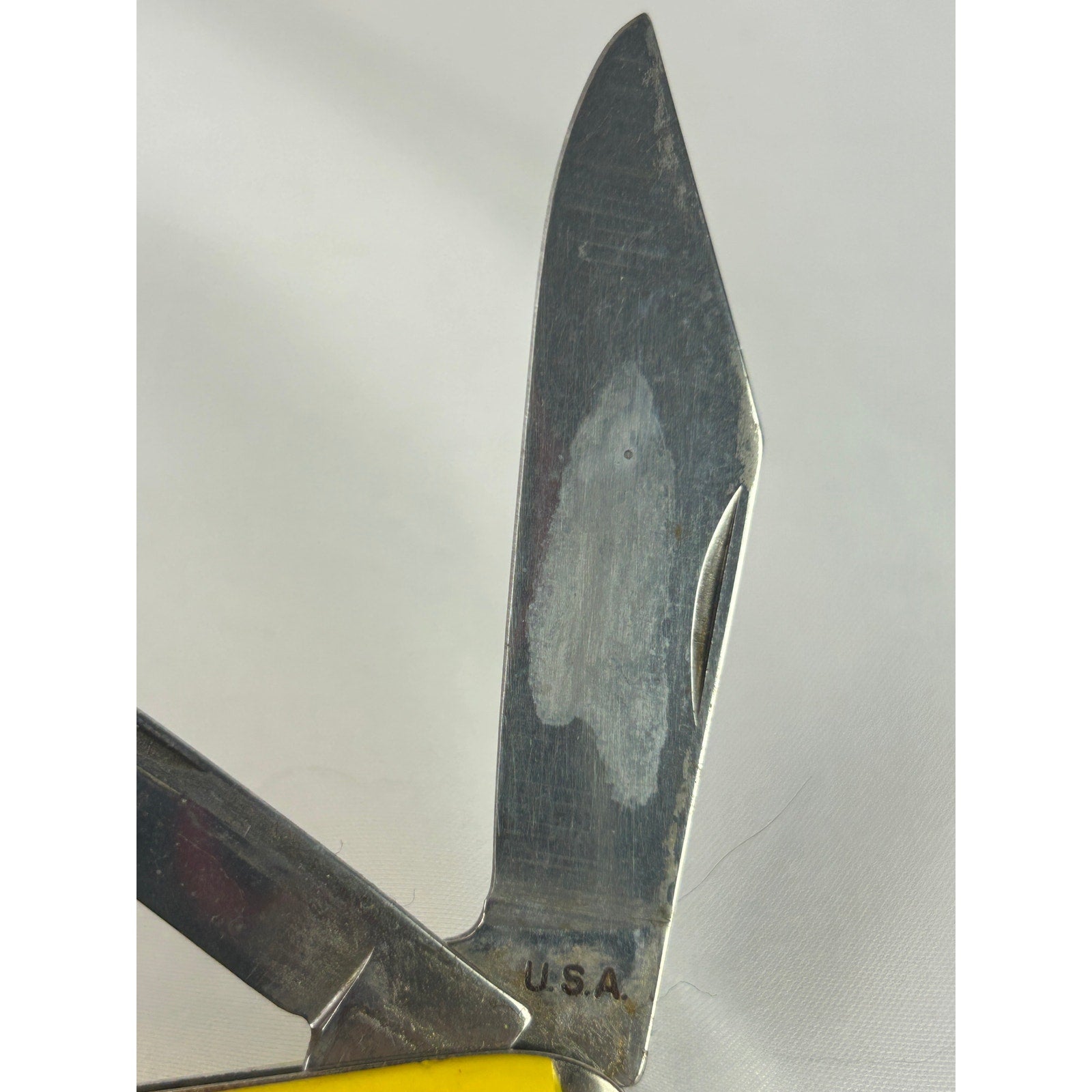 Vintage Coca Cola 5 Cent Yellow Advertising 2 Blade Pocket Knife USA Made