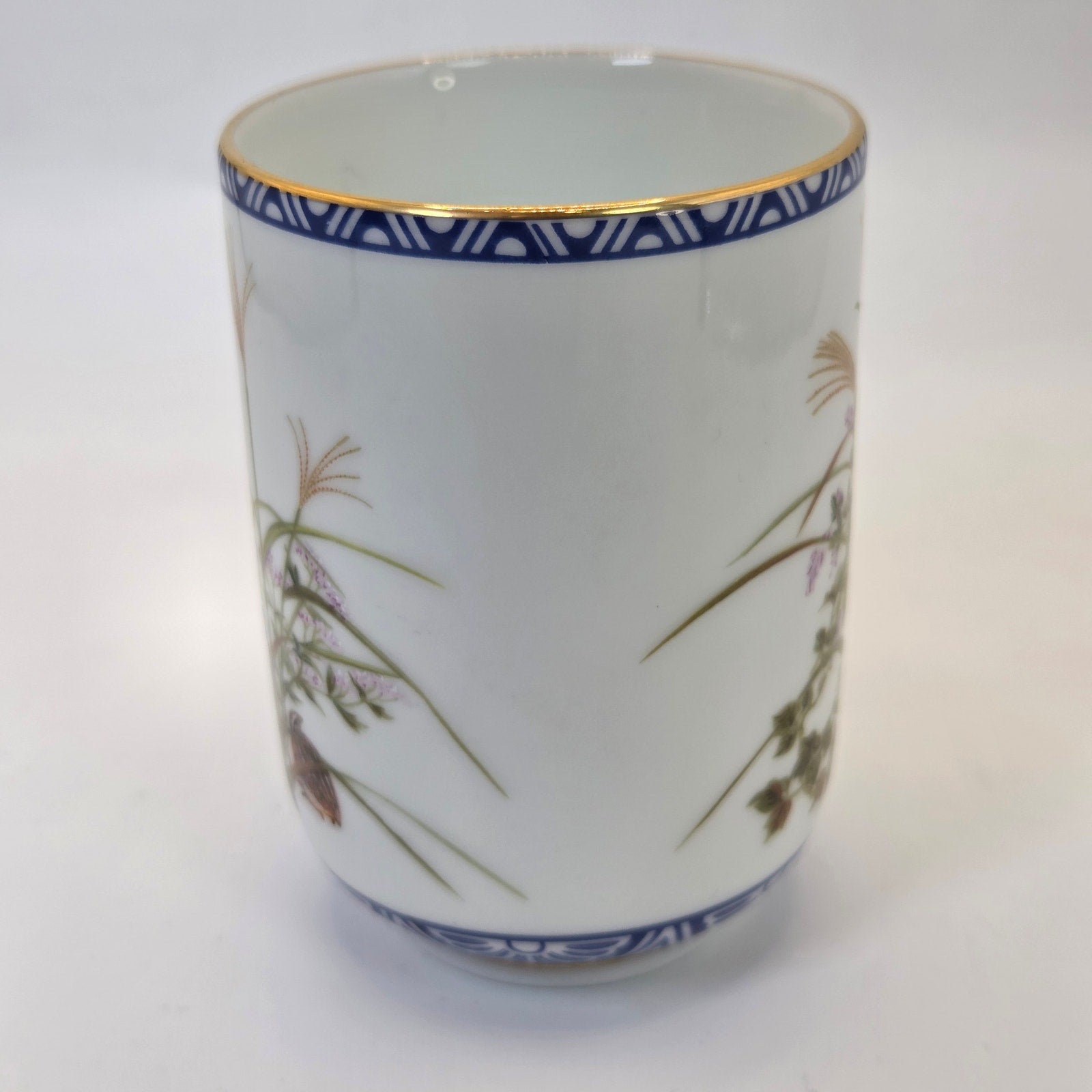 Franklin Porcelain 1985 Quail and Autumn Grasses Porcelain Tea Cup Japan (78/80)