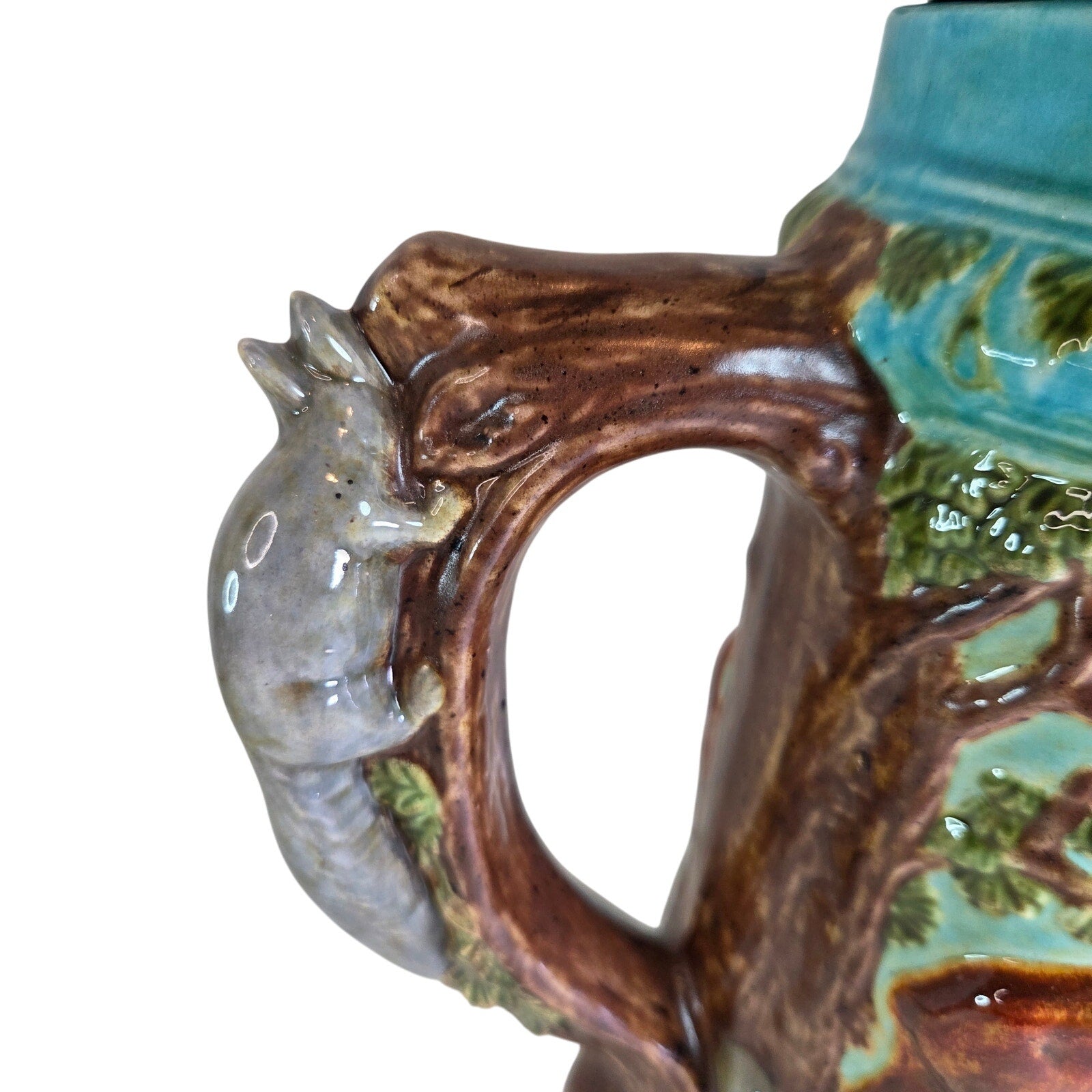 Hand‑Signed “By Mimi 1976” Ceramic Stein – Standing & Seated Figures Lid