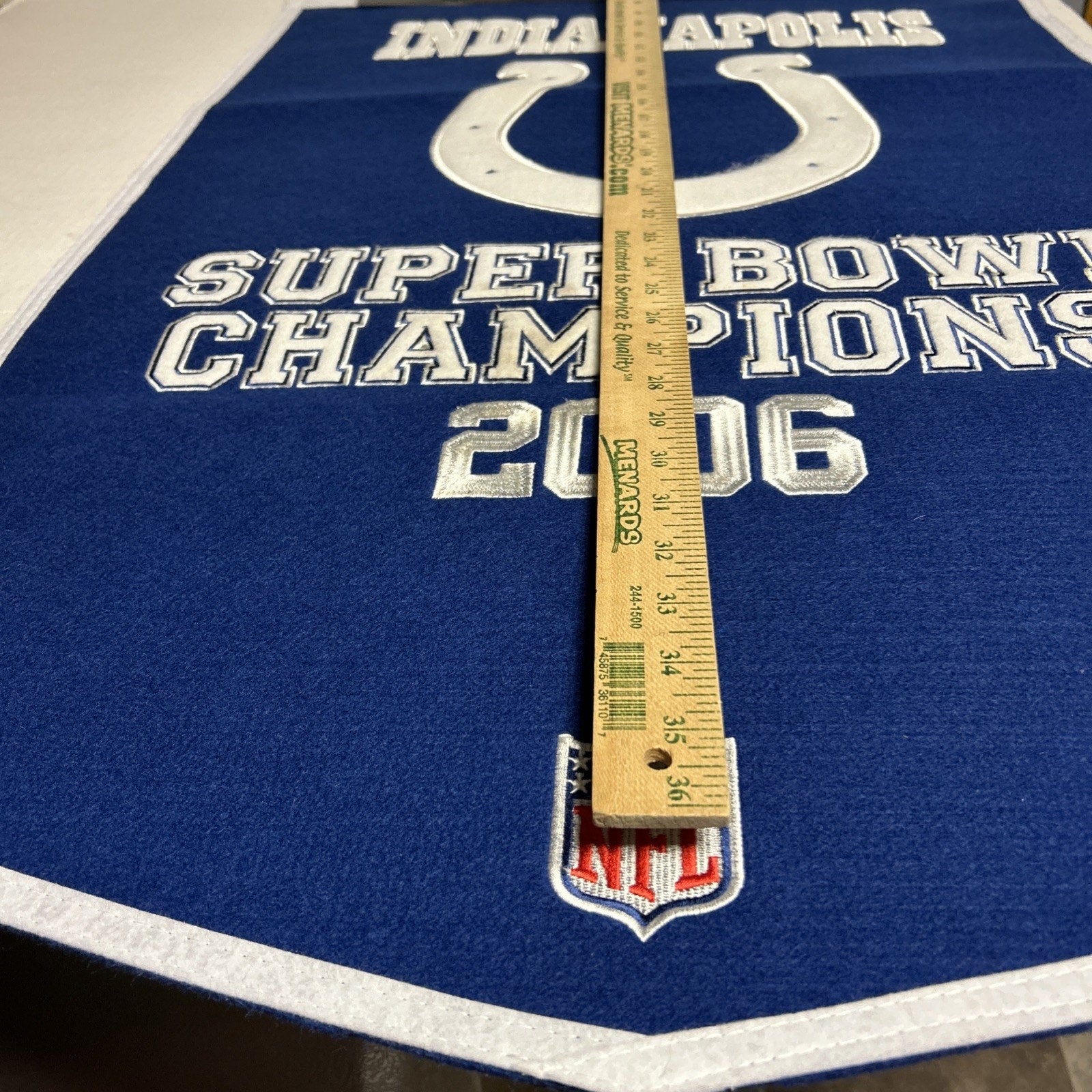 Indianapolis Colts Wool Blend NFL Champions Banner, 24" x 36"