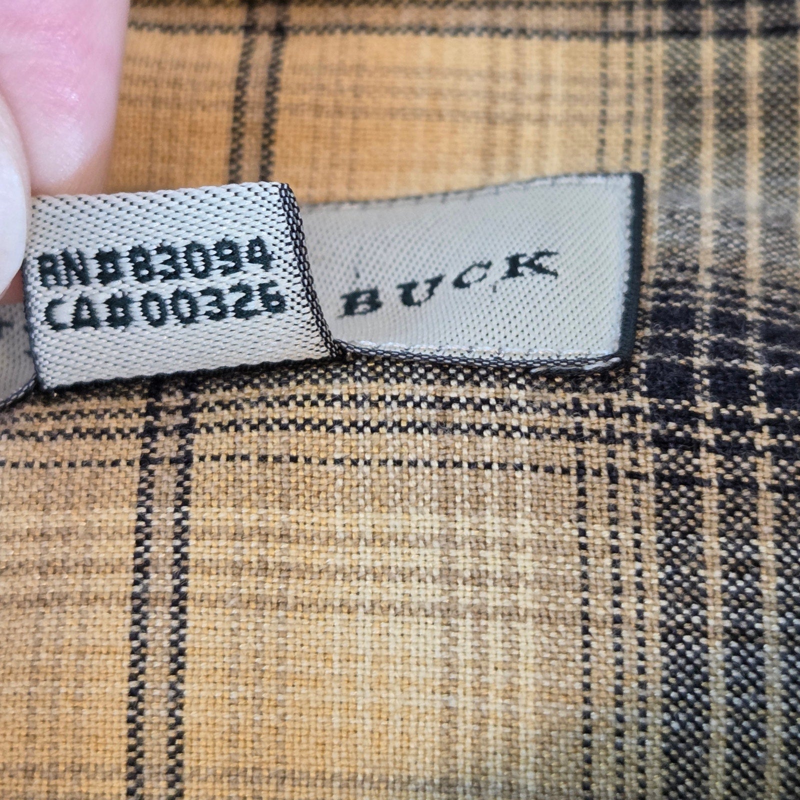 Cutter & Buck Men’s 4XT Yellow Black Plaid Flannel Button Shirt