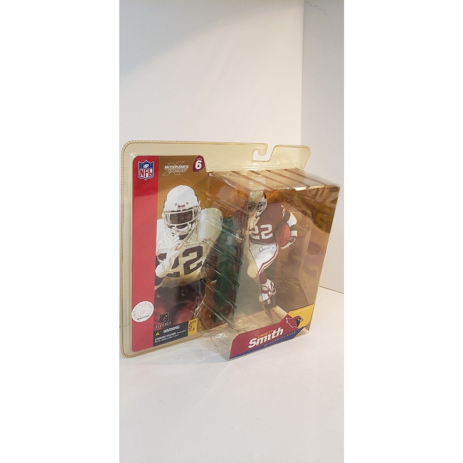 Emmitt Smith McFarlane Series 6 2003 NFL Arizona Cardinals Variant Red Jersey